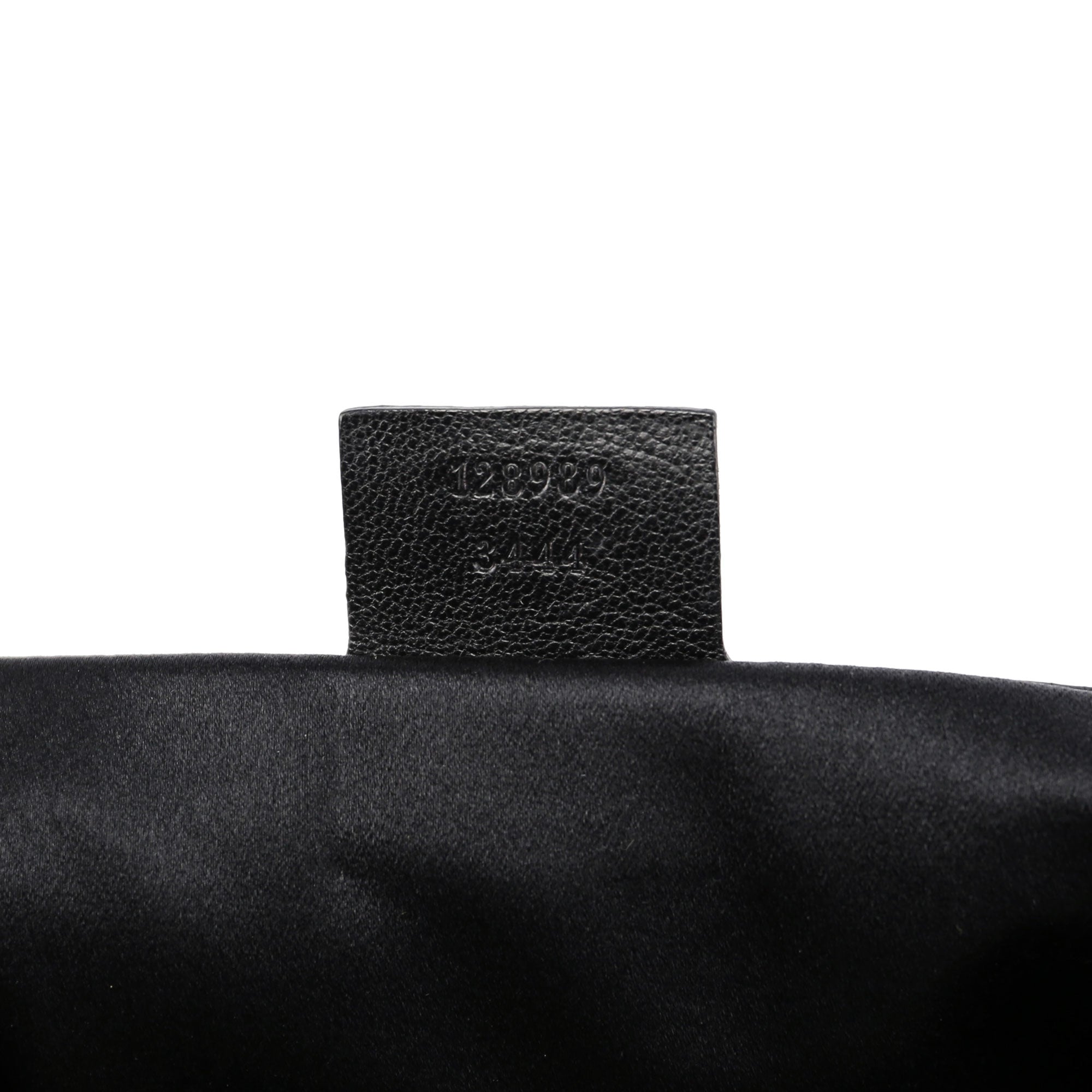 Black Leather Stripes Bamboo Bag