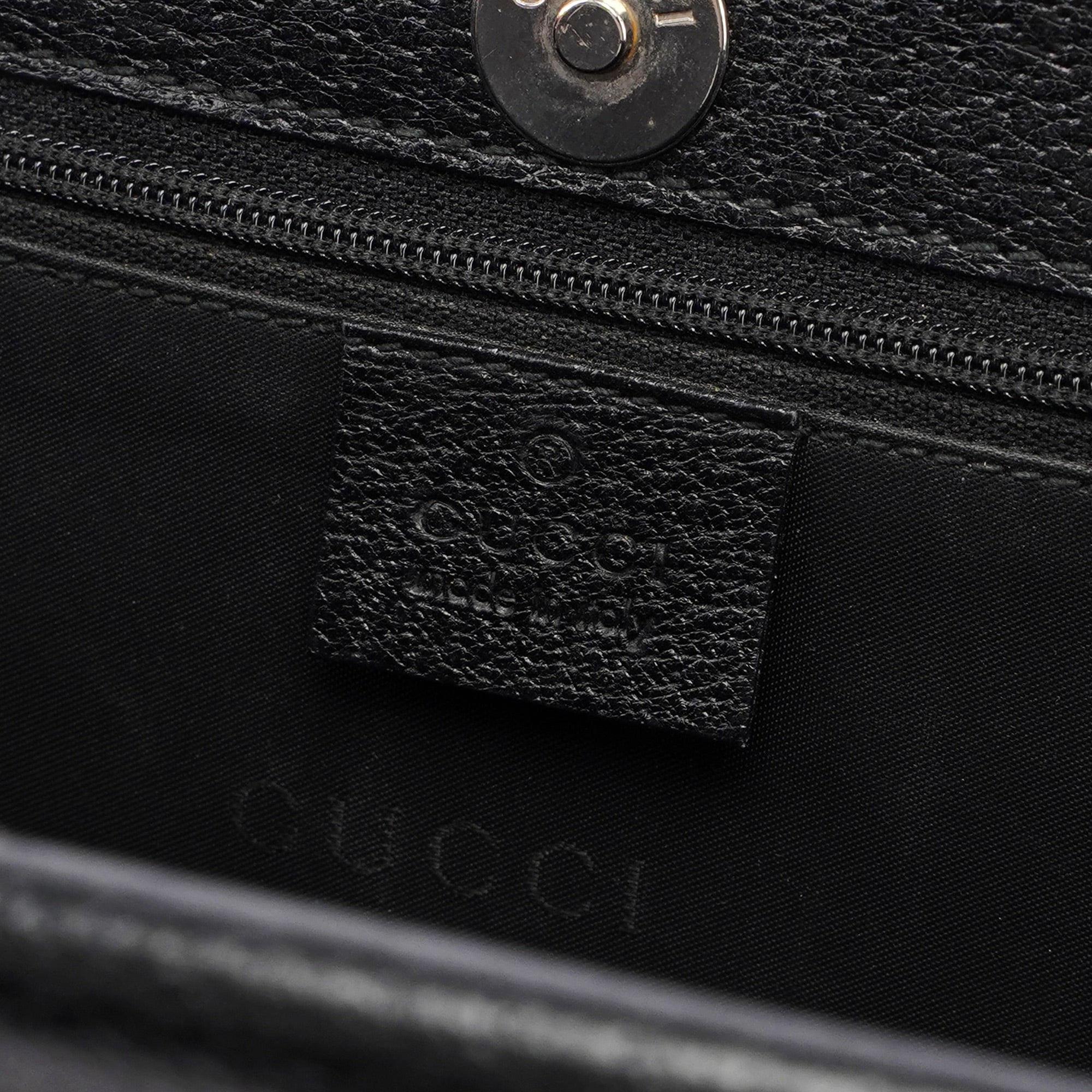 Black Leather Top Handle Bag