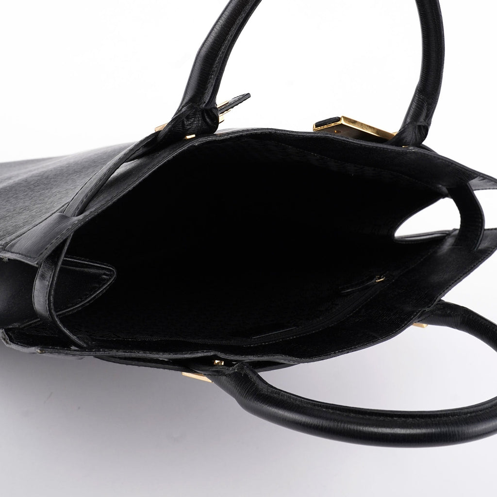 Black Leather Tote