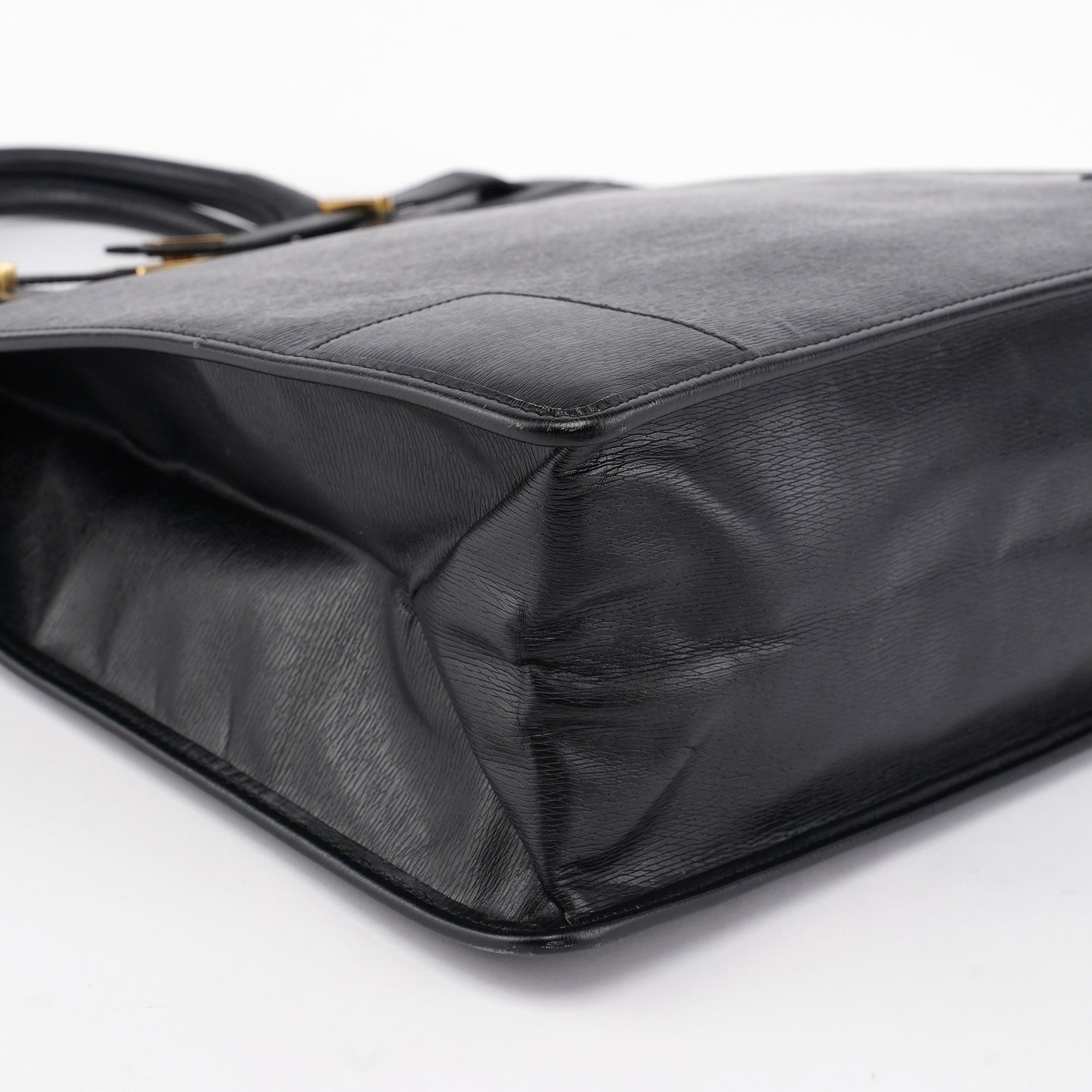 Black Leather Tote