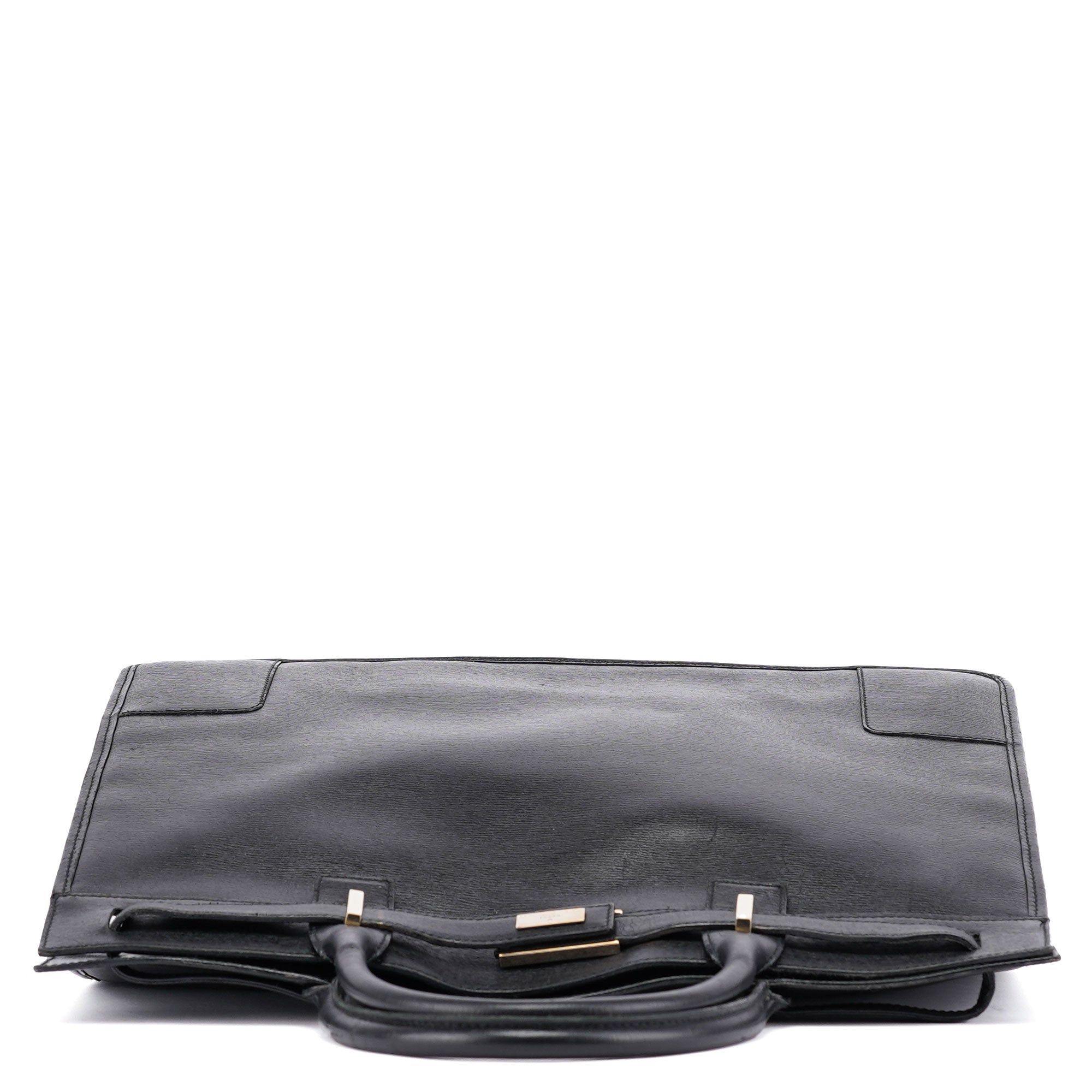 Black Leather Tote Bag