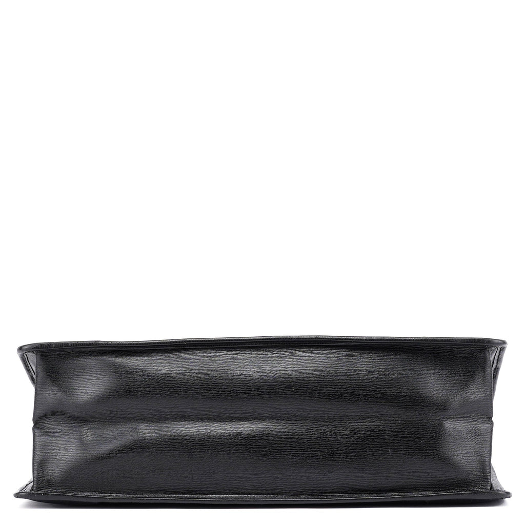 Black Leather Tote Bag