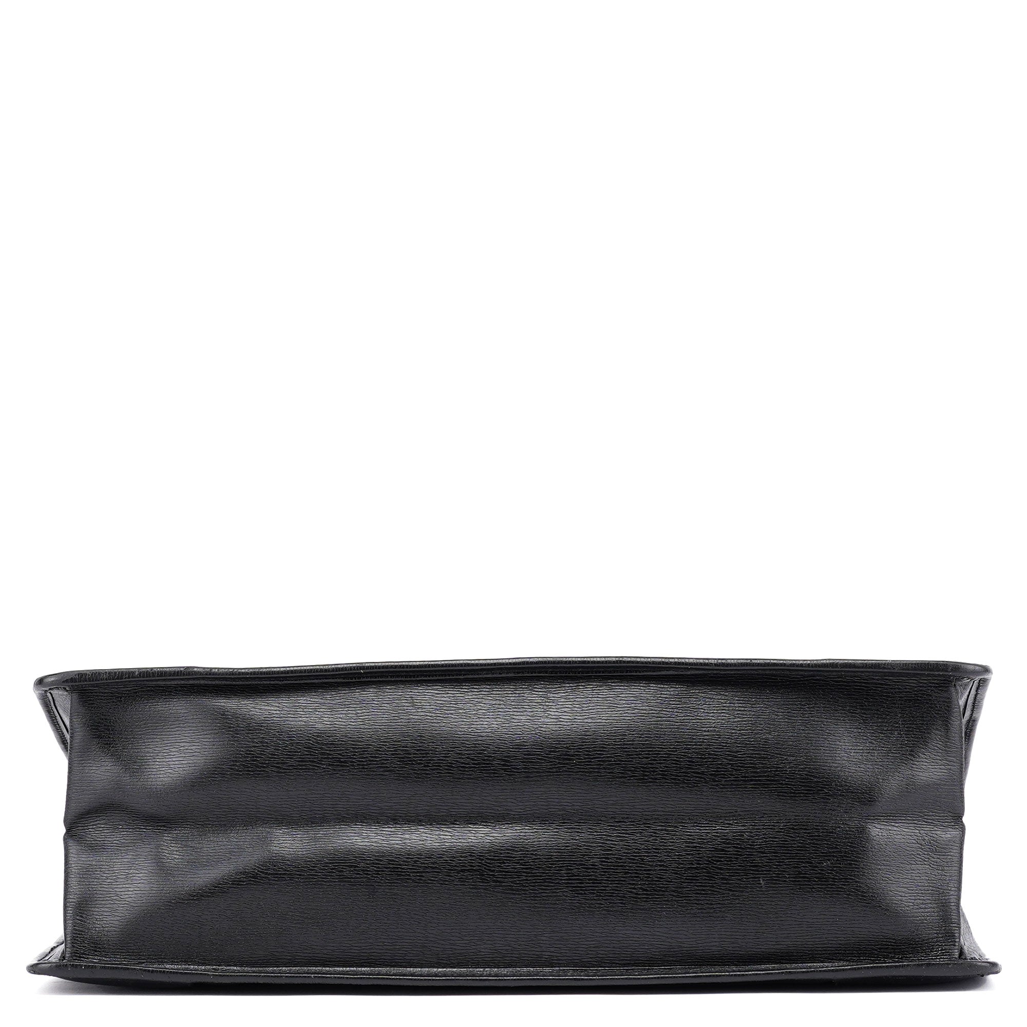 Black Leather Tote Bag
