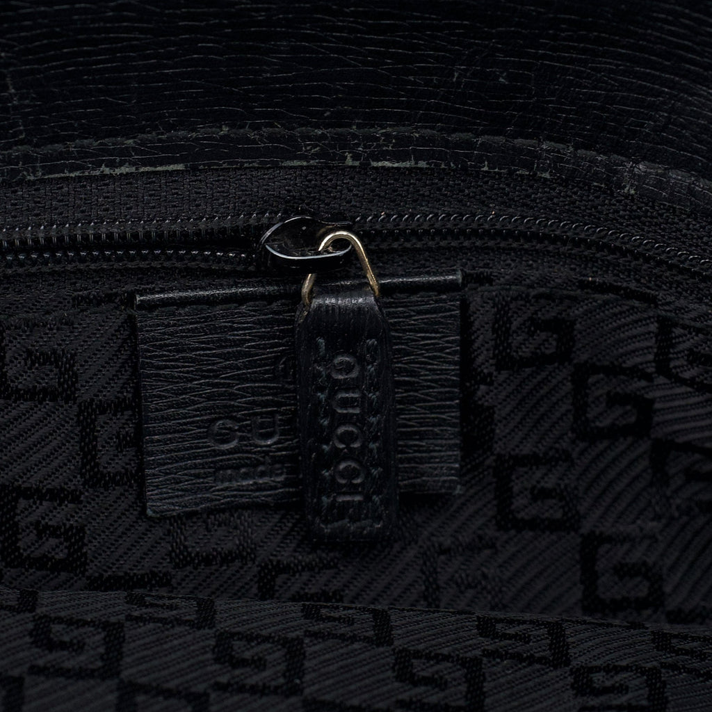 Black Leather Tote Bag