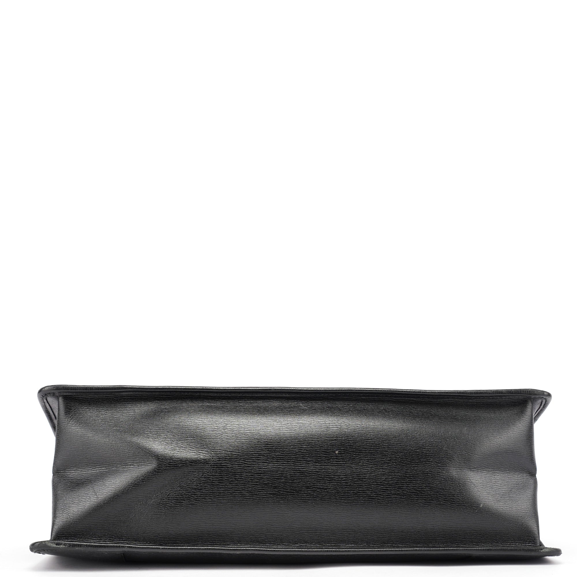 Black Leather Tote Bag