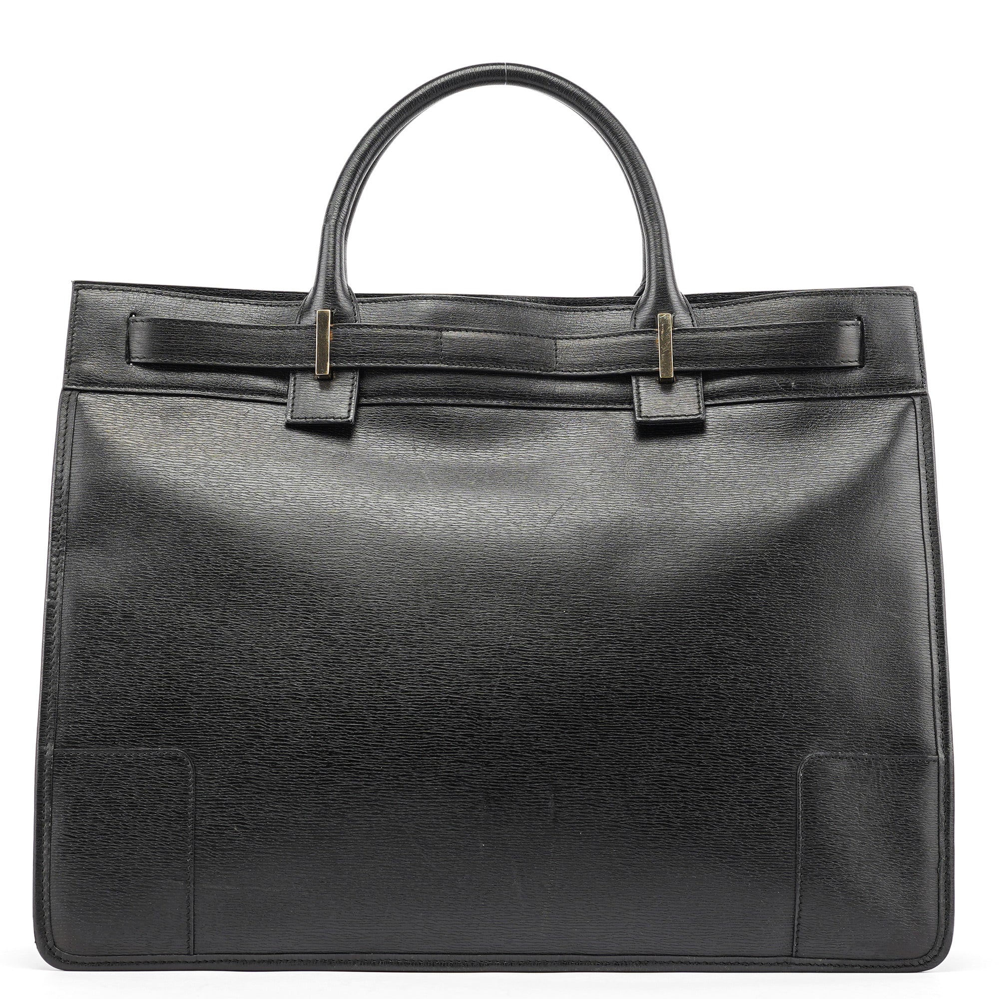 Black Leather Tote Bag