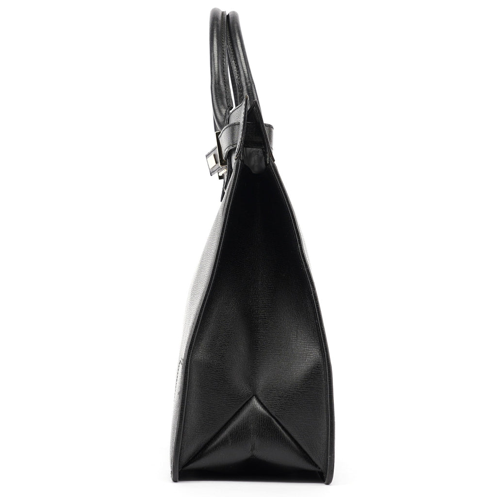 Black Leather Tote Bag