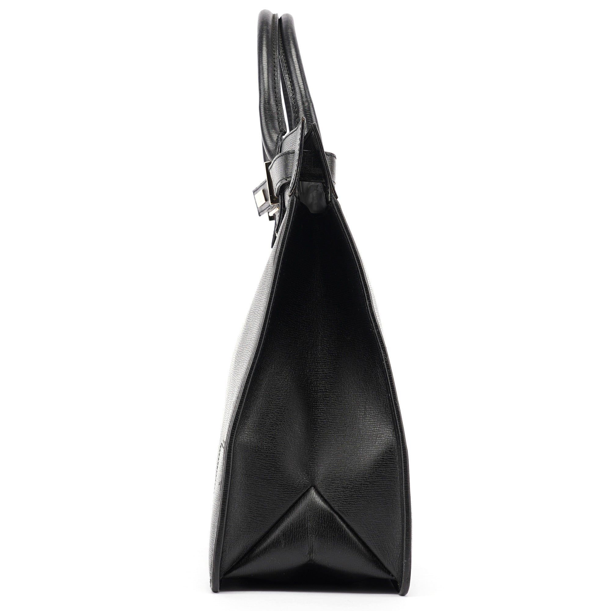 Black Leather Tote Bag