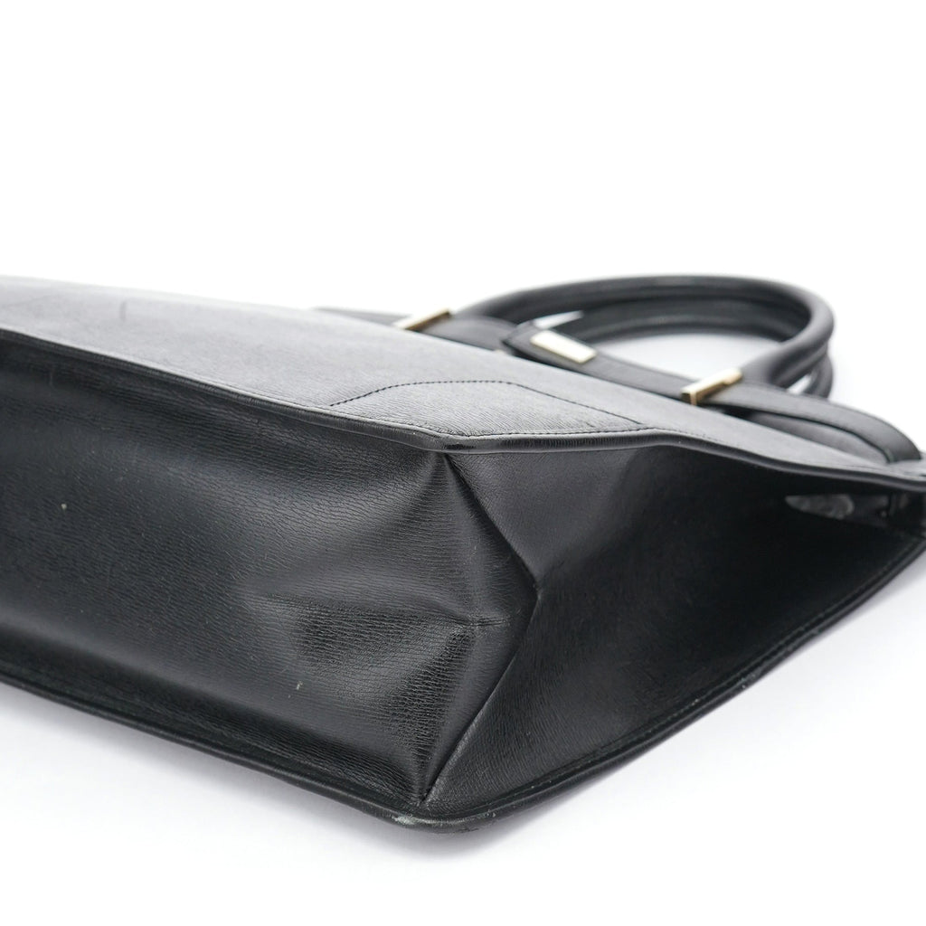 Black Leather Tote Bag