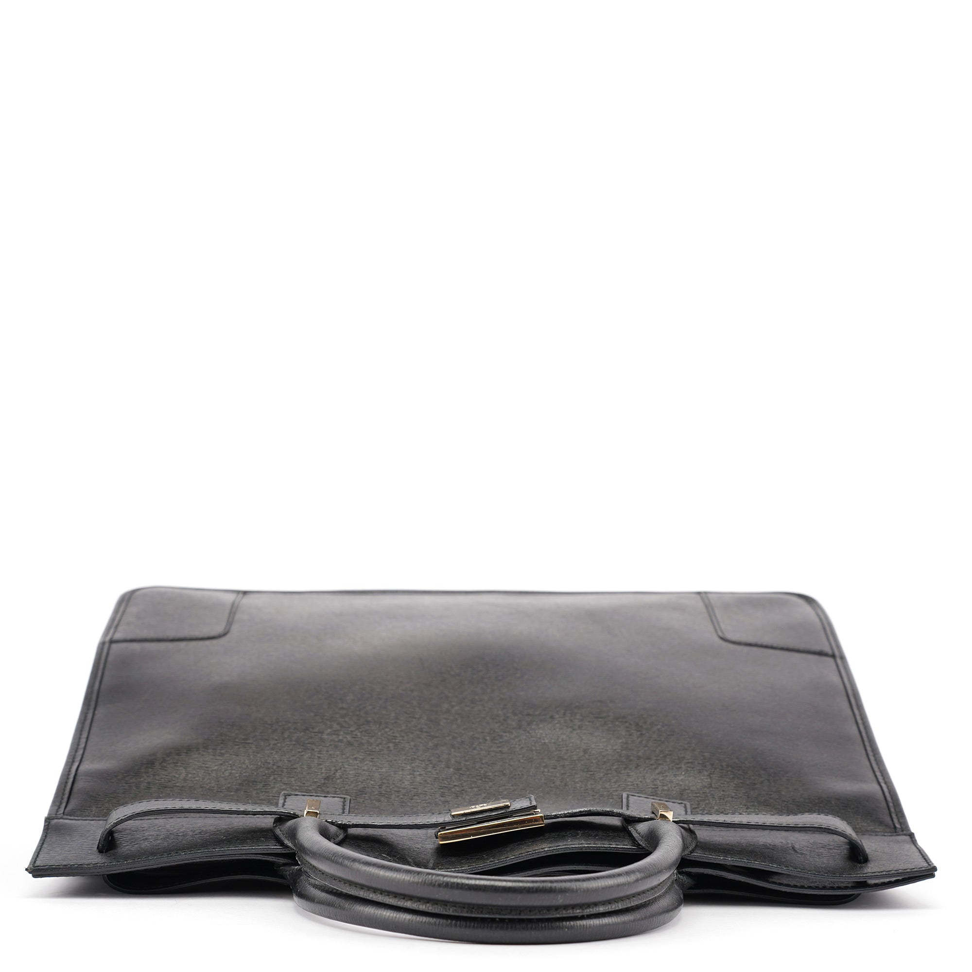 Black Leather Tote Bag