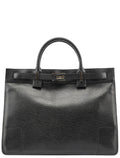 Black Leather Tote Bag