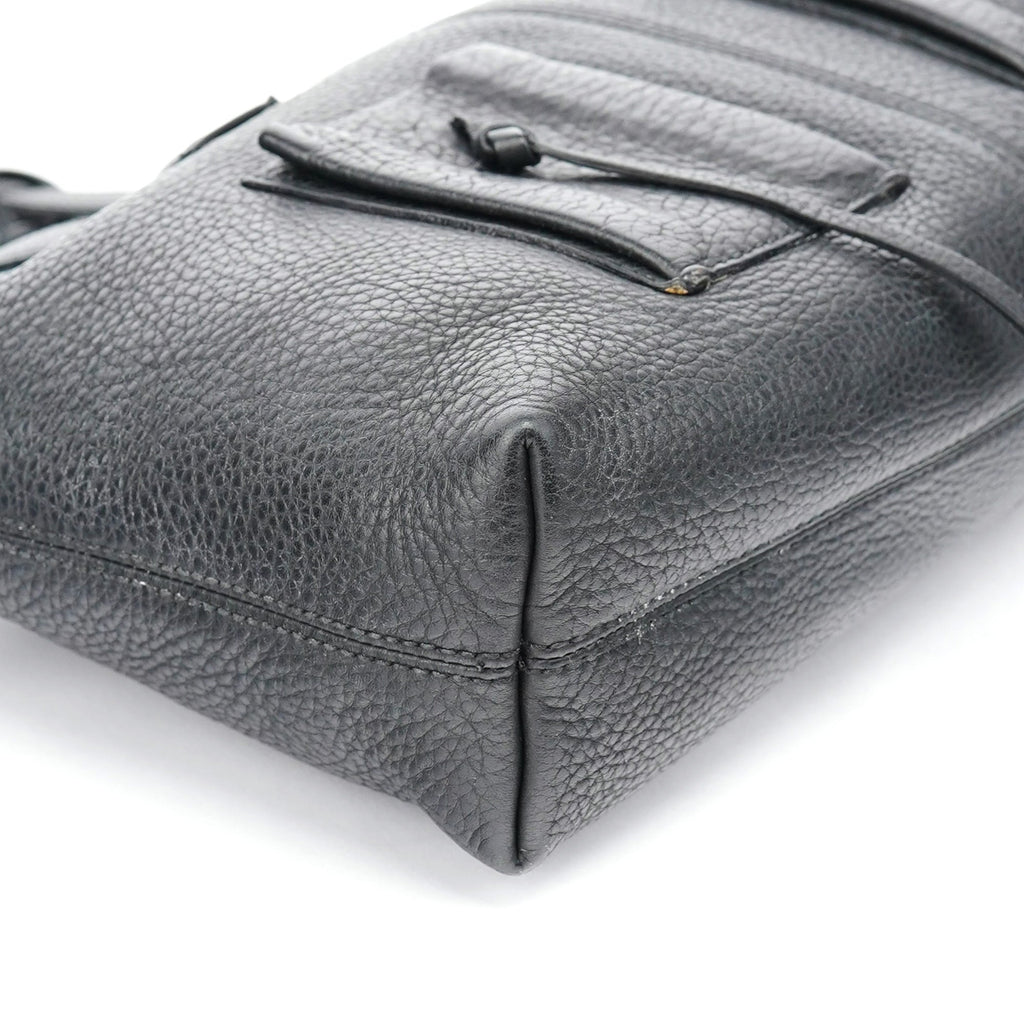 Black Leather Tote Bag