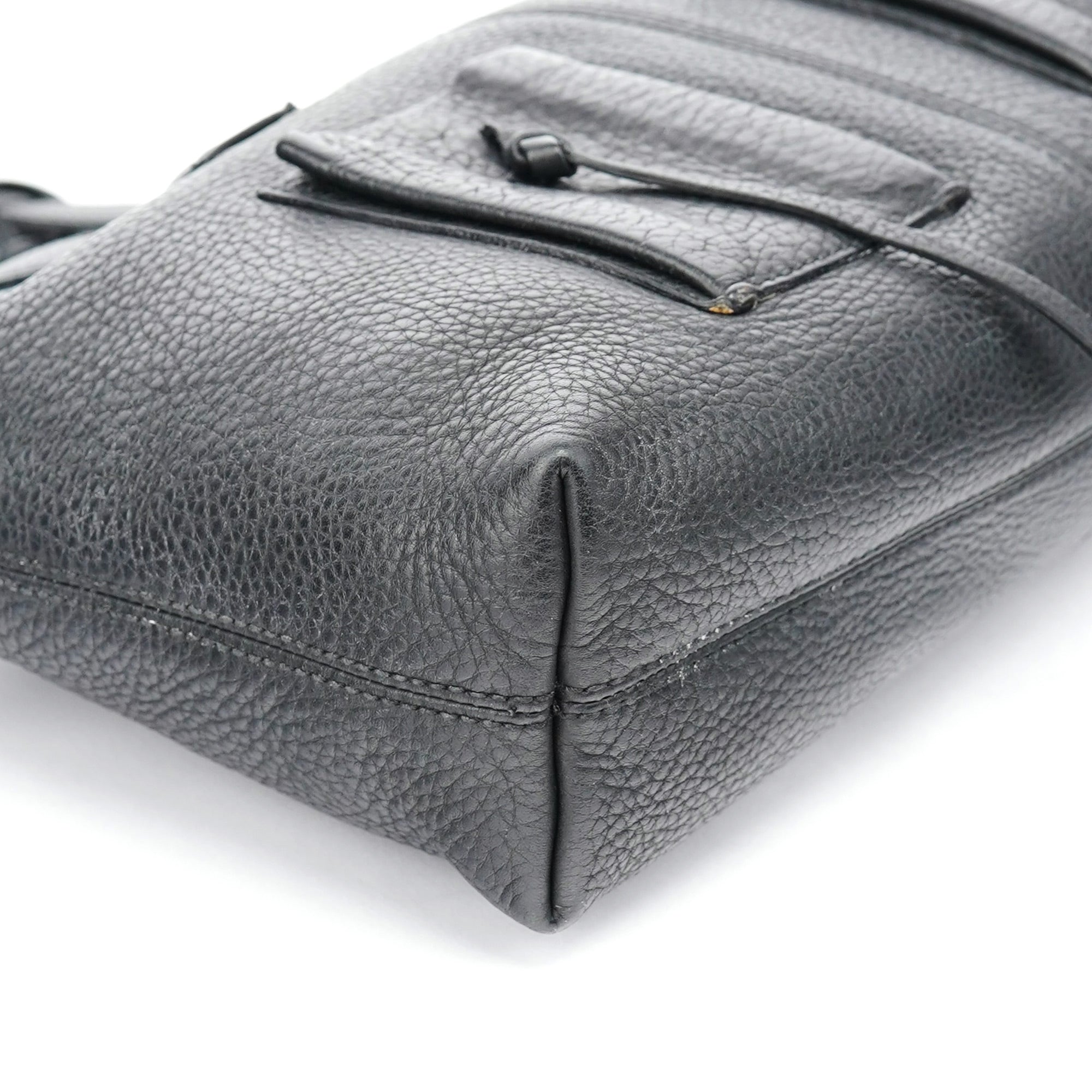 Black Leather Tote Bag