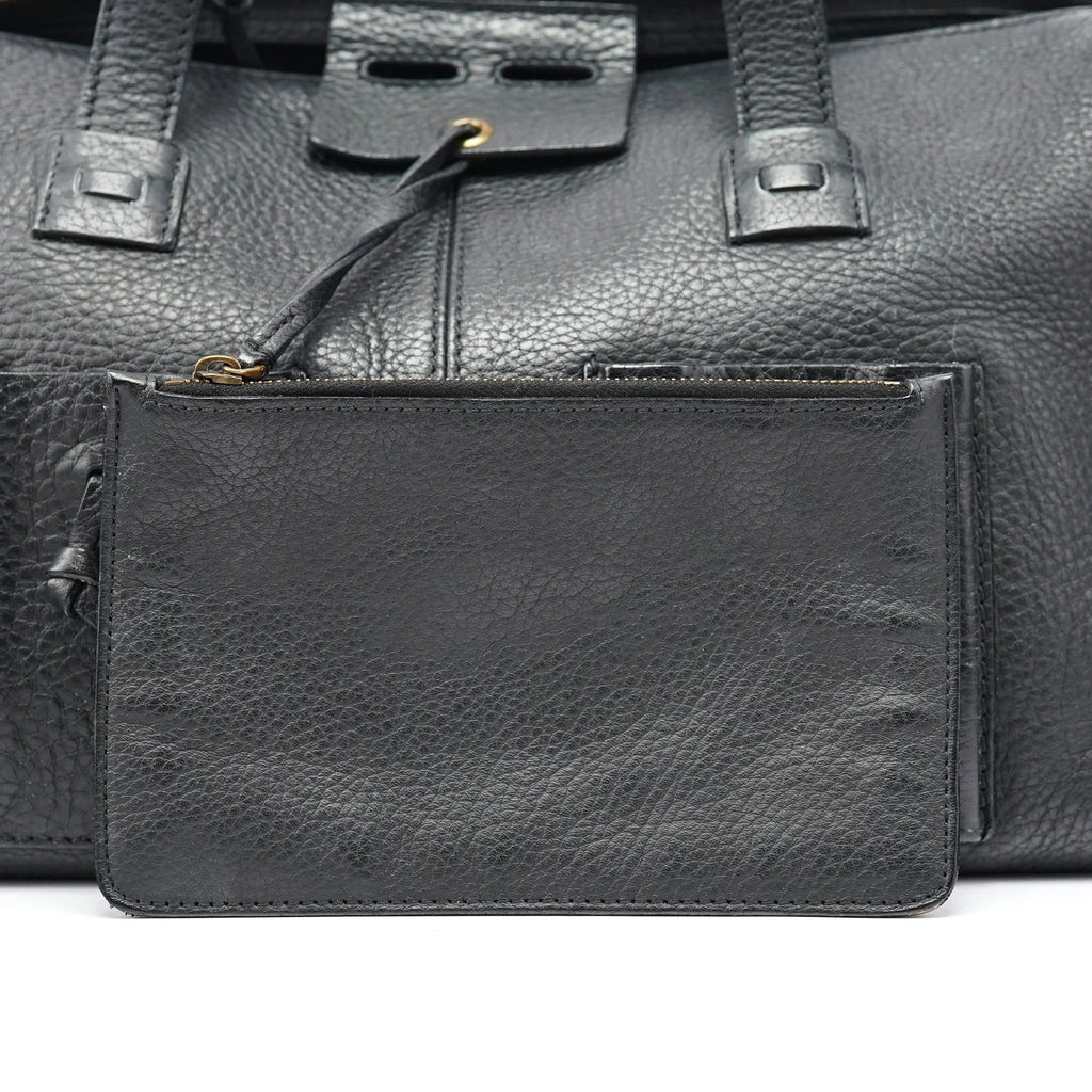 Black Leather Tote Bag