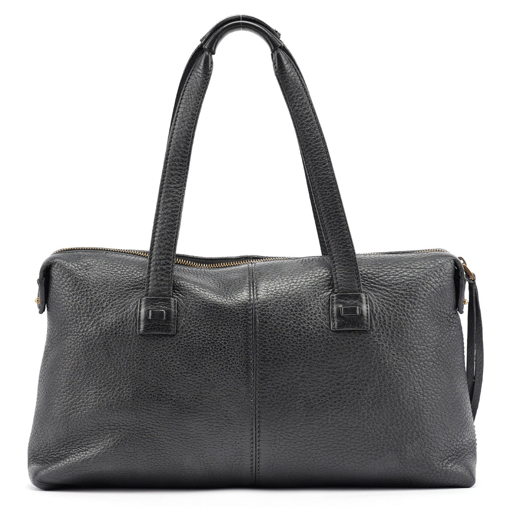 Black Leather Tote Bag