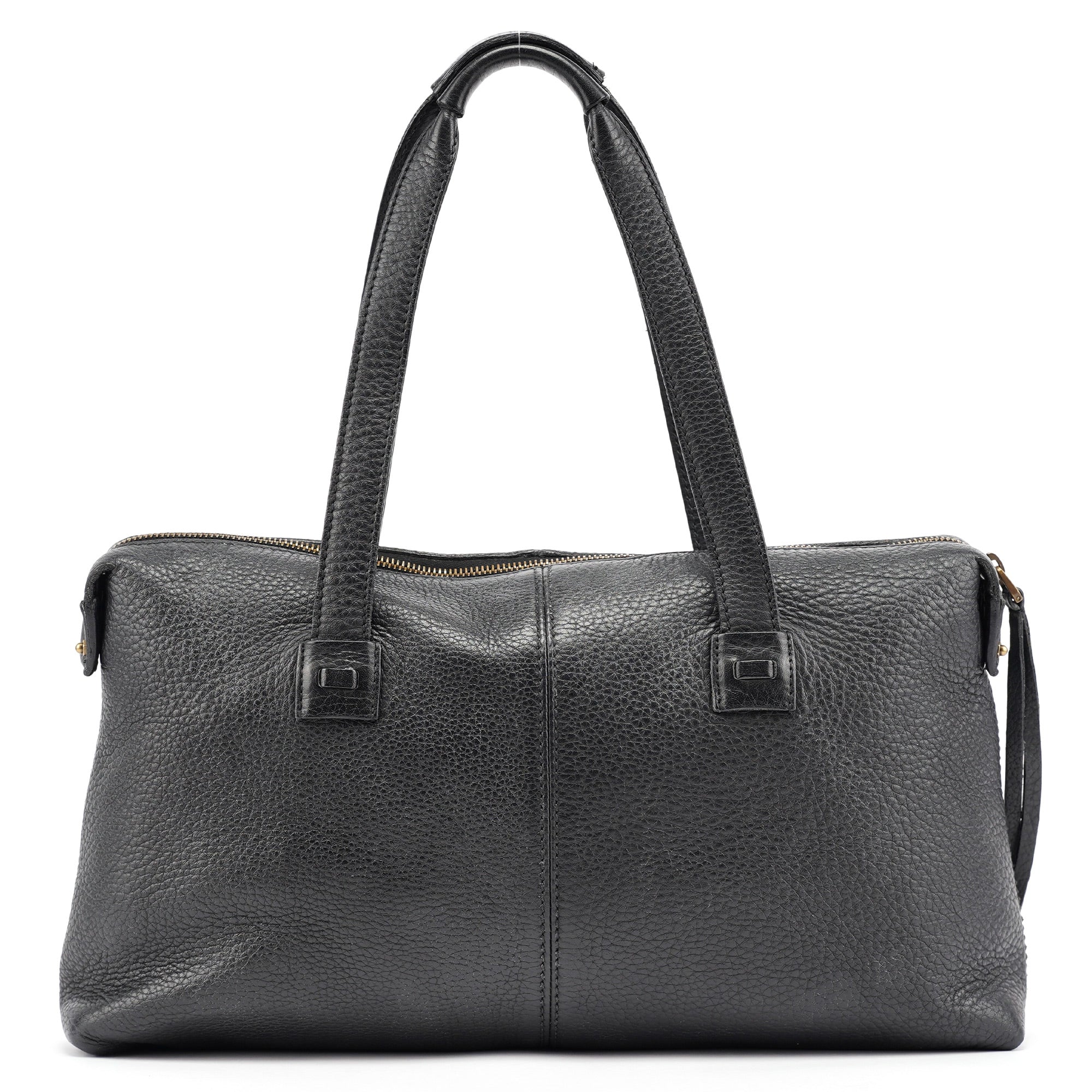Black Leather Tote Bag