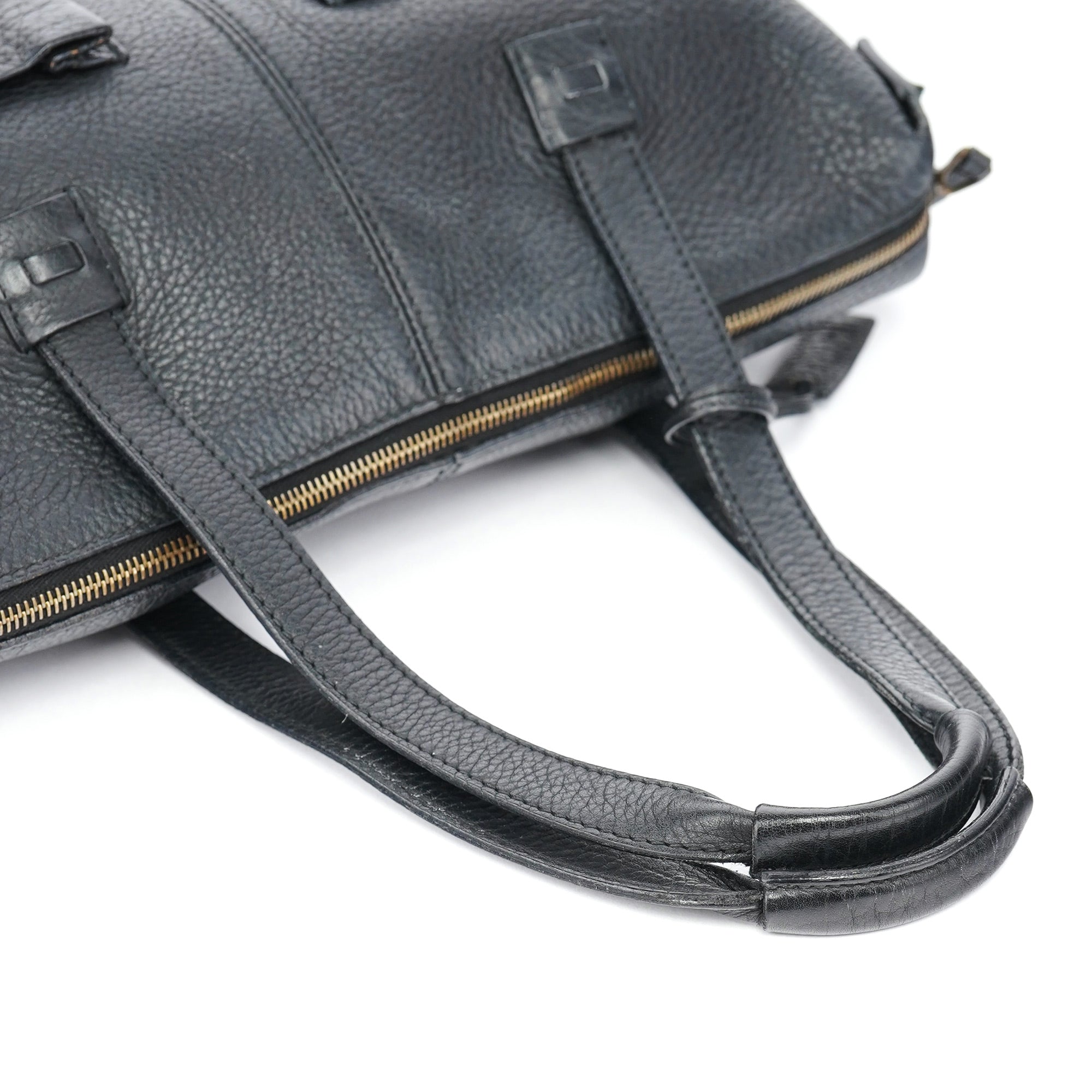 Black Leather Tote Bag