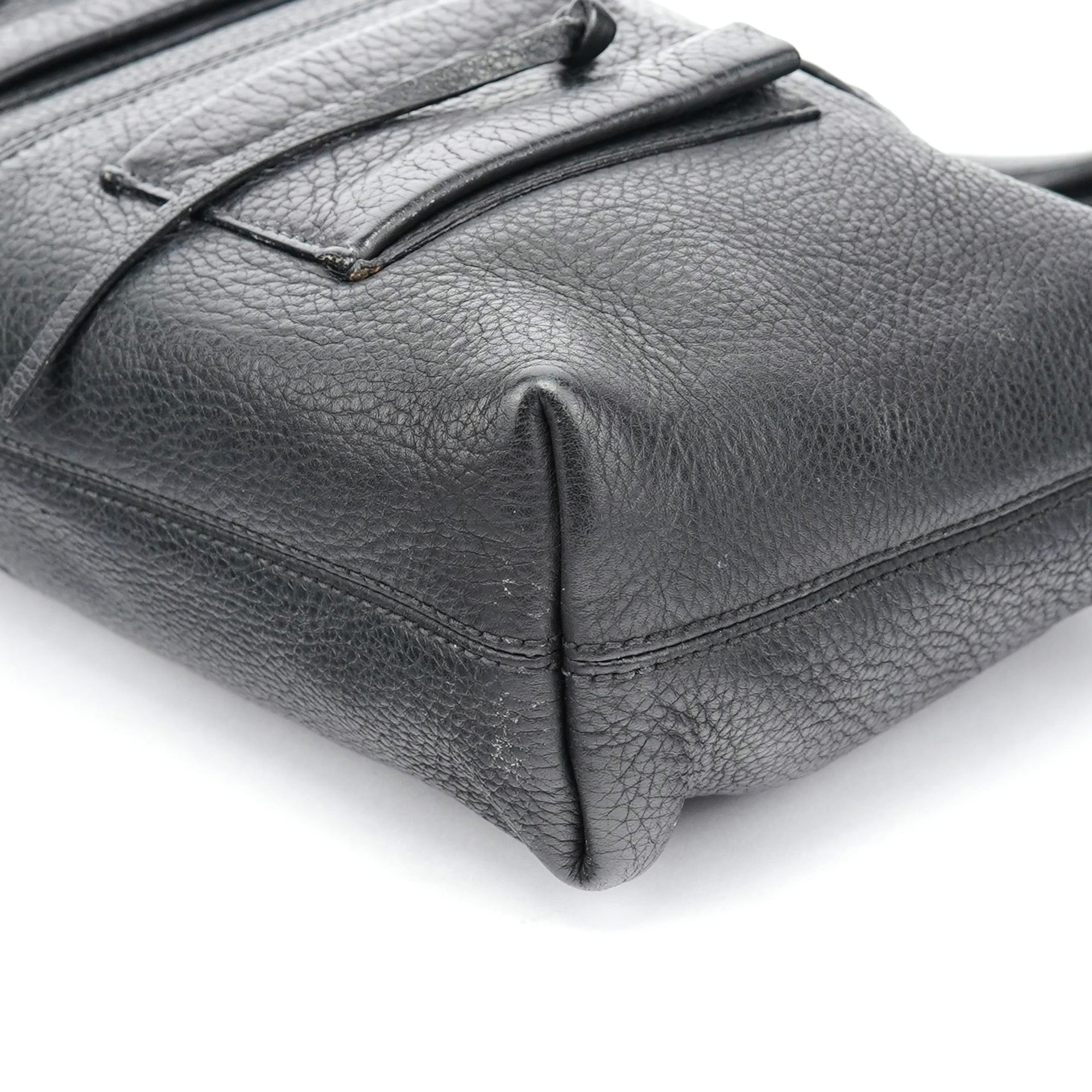 Black Leather Tote Bag