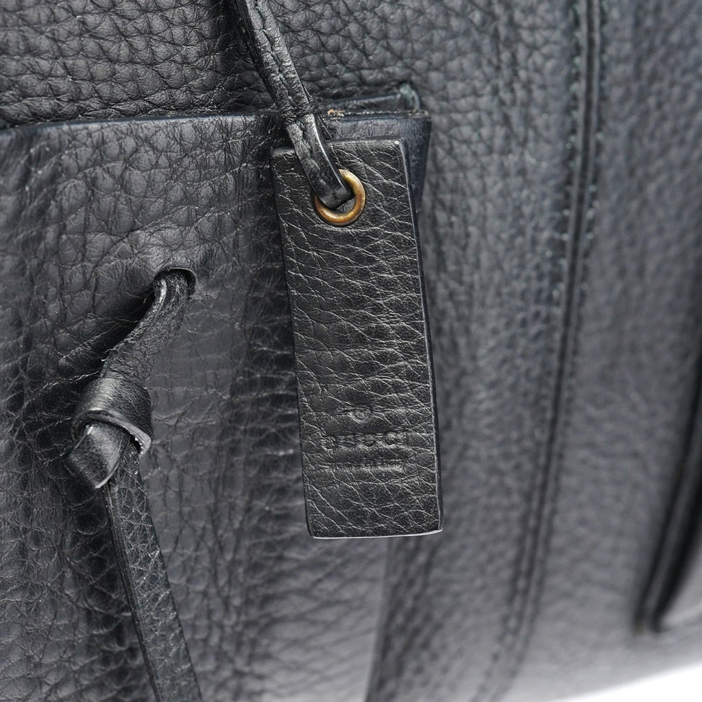 Black Leather Tote Bag