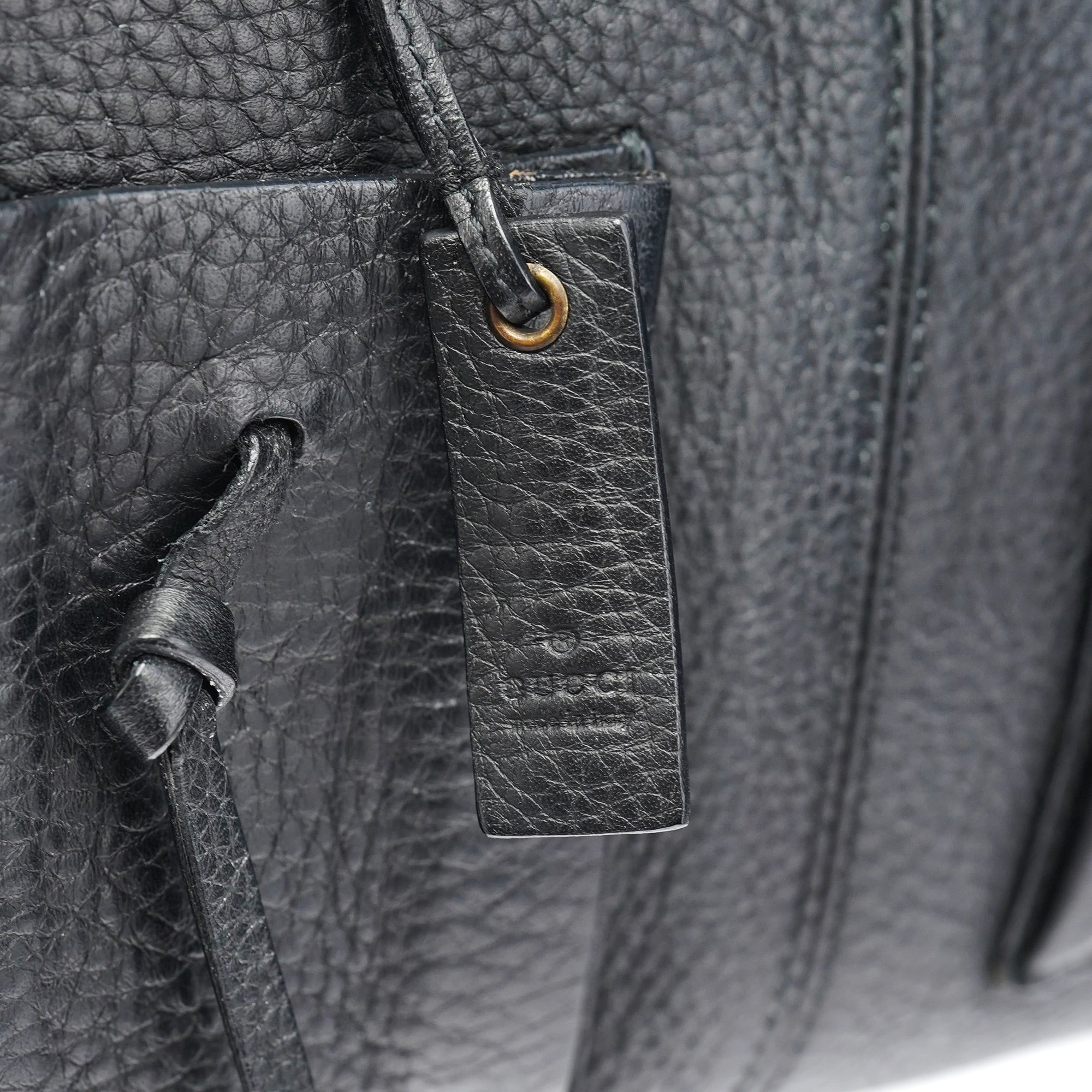 Black Leather Tote Bag