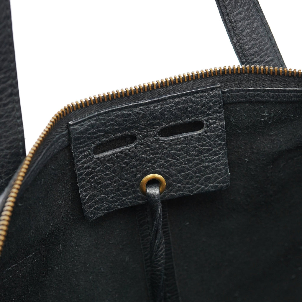 Black Leather Tote Bag