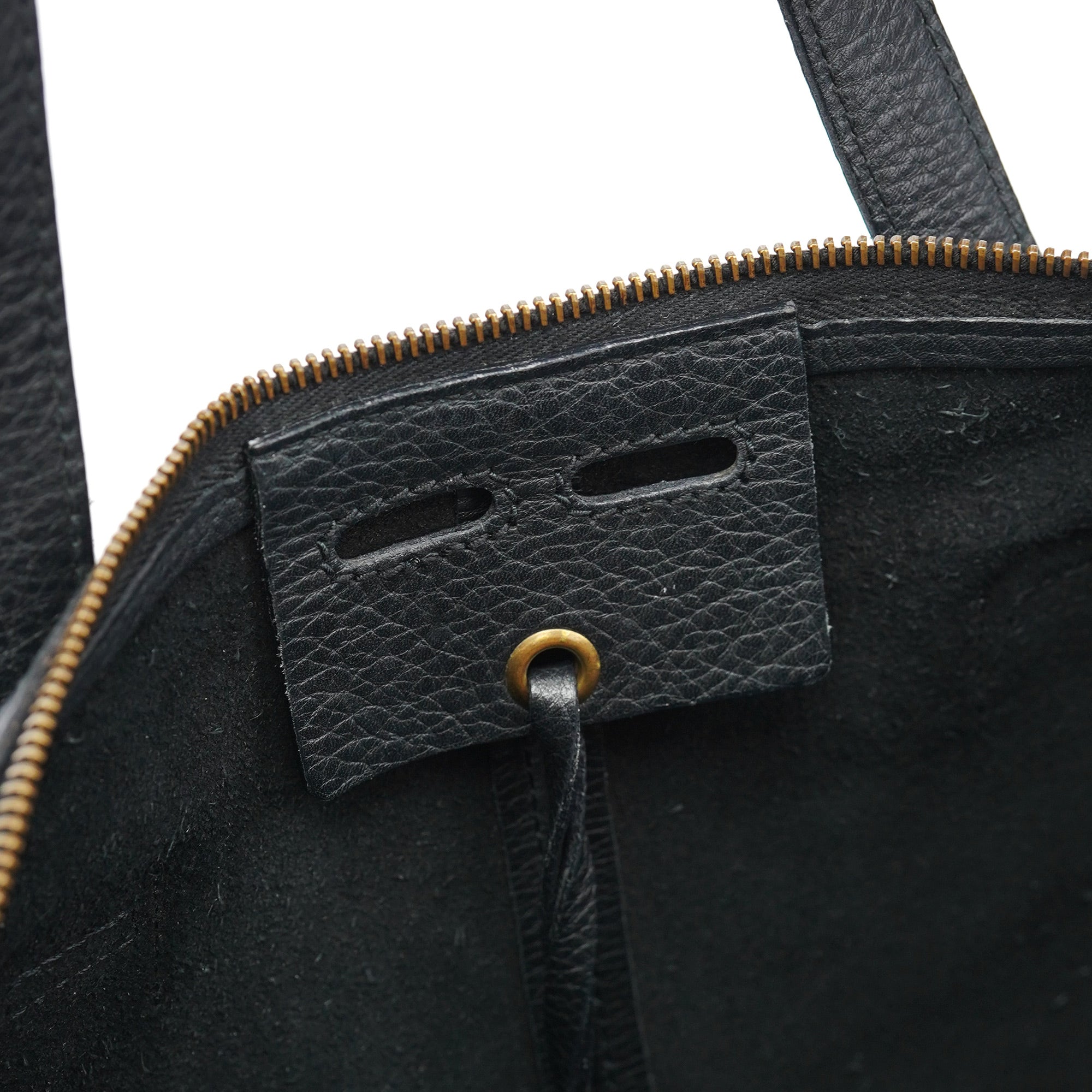 Black Leather Tote Bag