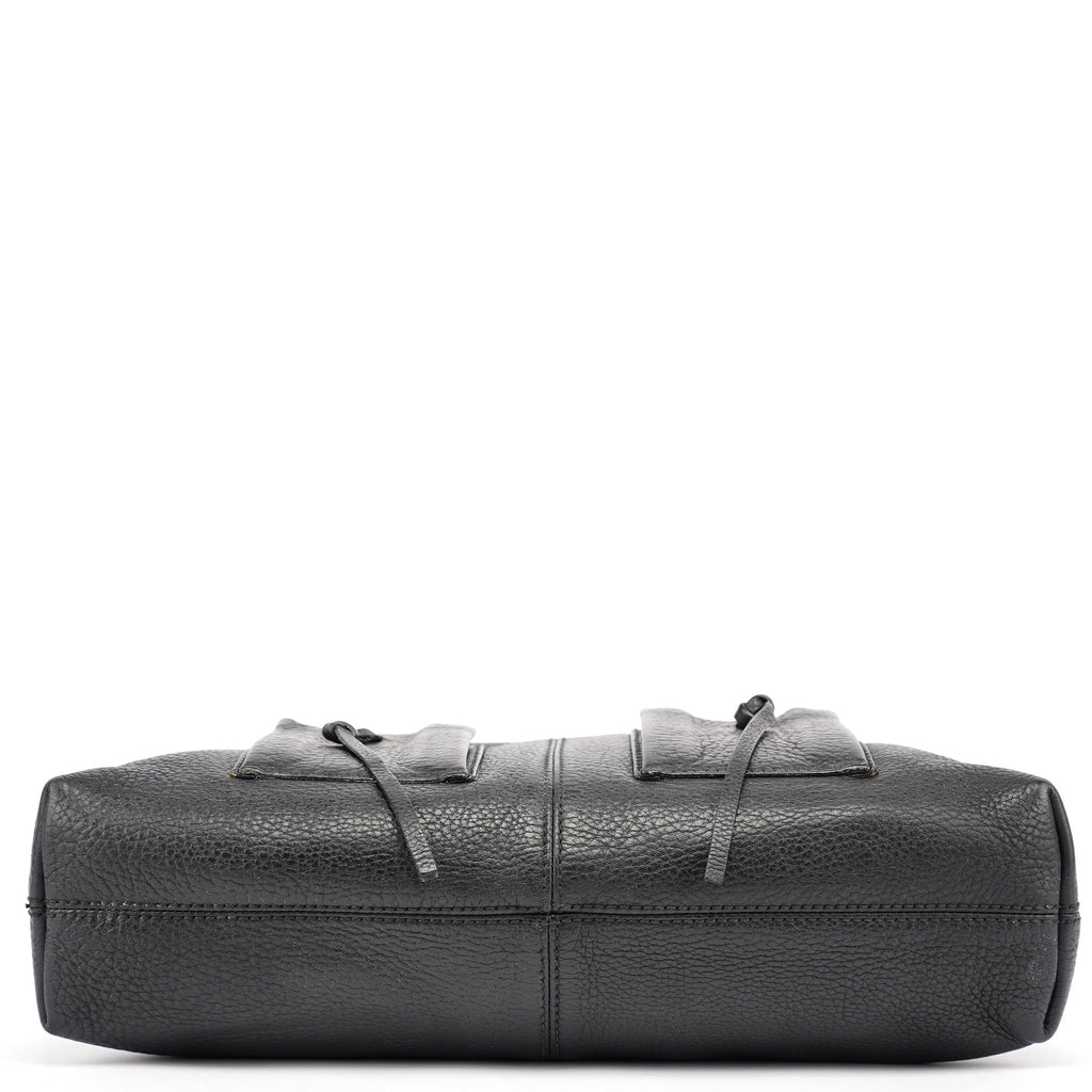 Black Leather Tote Bag