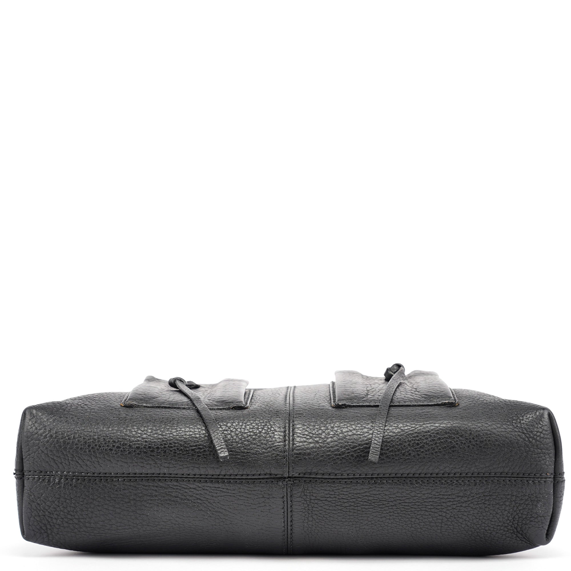 Black Leather Tote Bag