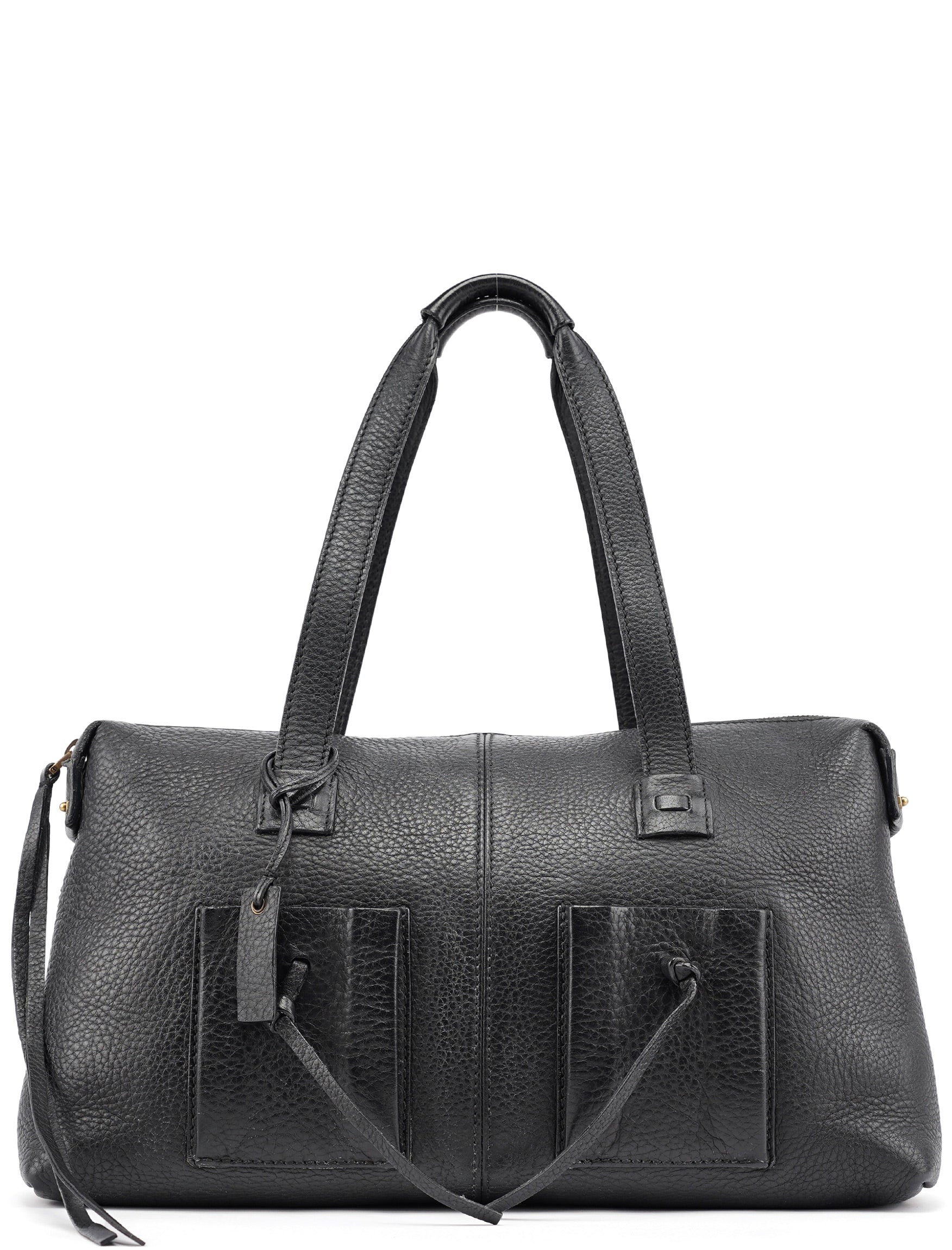 Black Leather Tote Bag