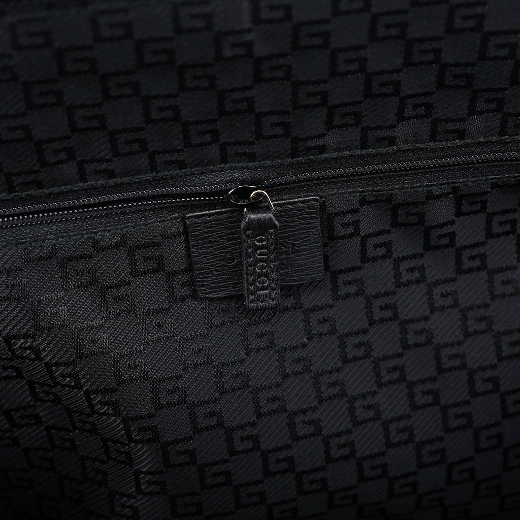 Black Leather Tote Bag