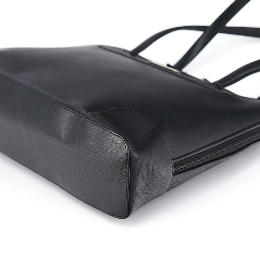 Black Leather Tote Bag