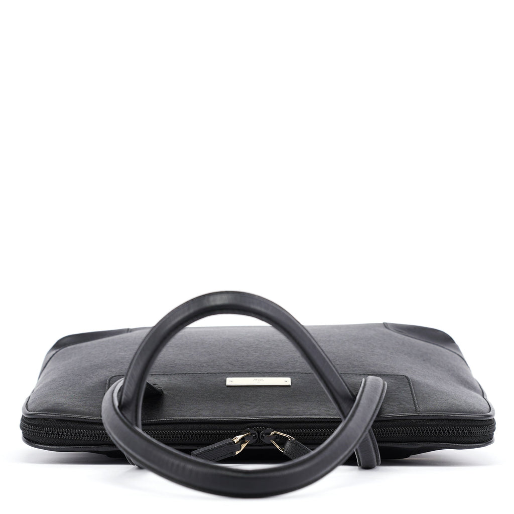 Black Leather Tote Bag