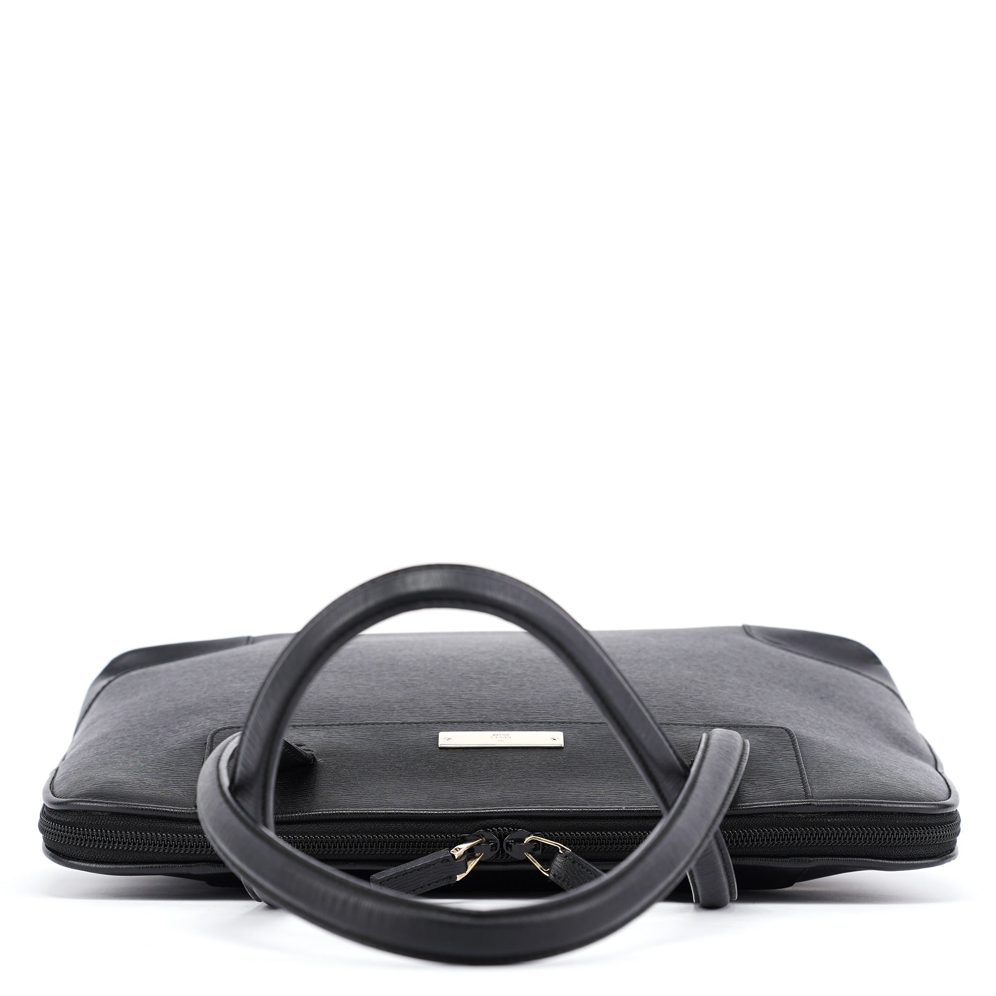 Black Leather Tote Bag