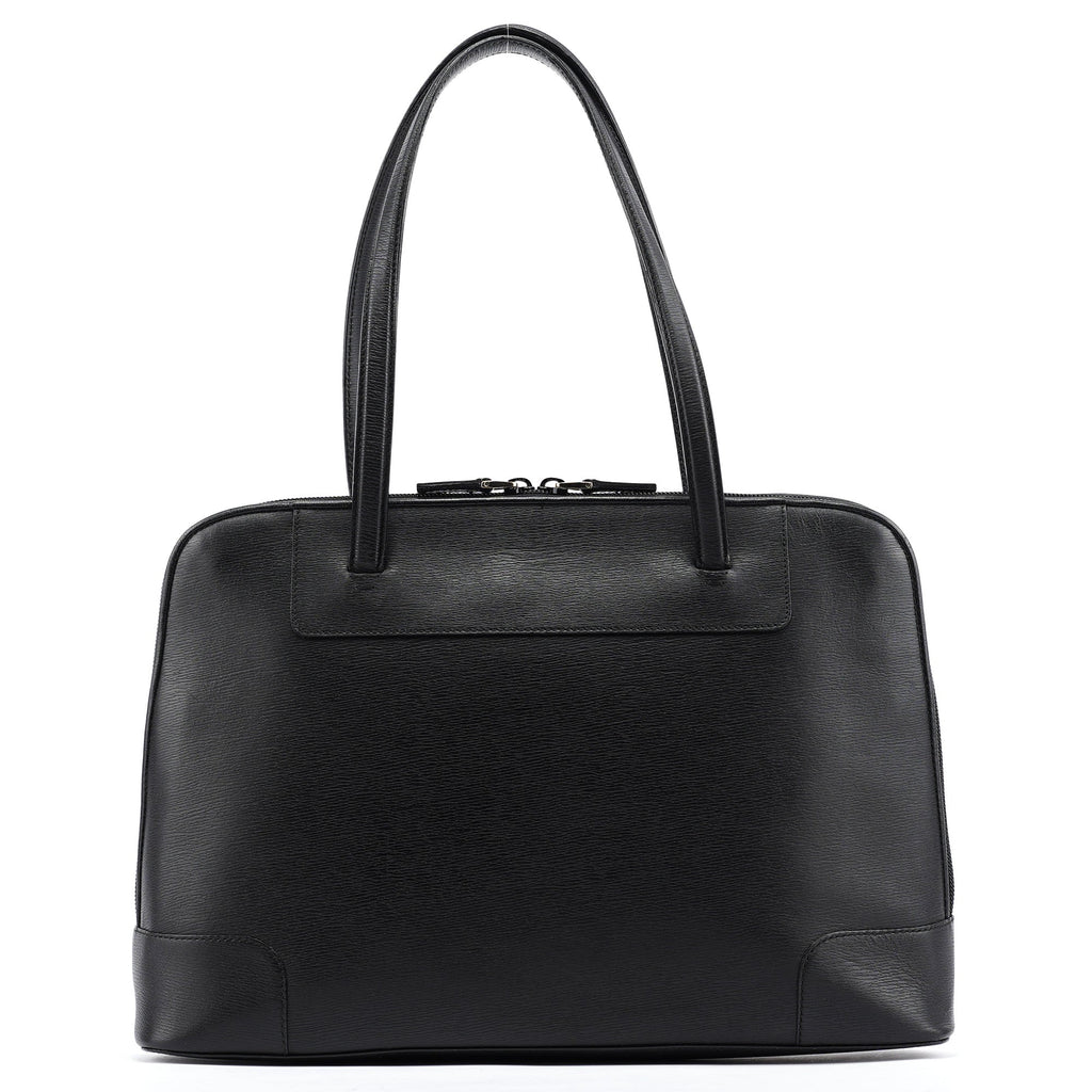 Black Leather Tote Bag