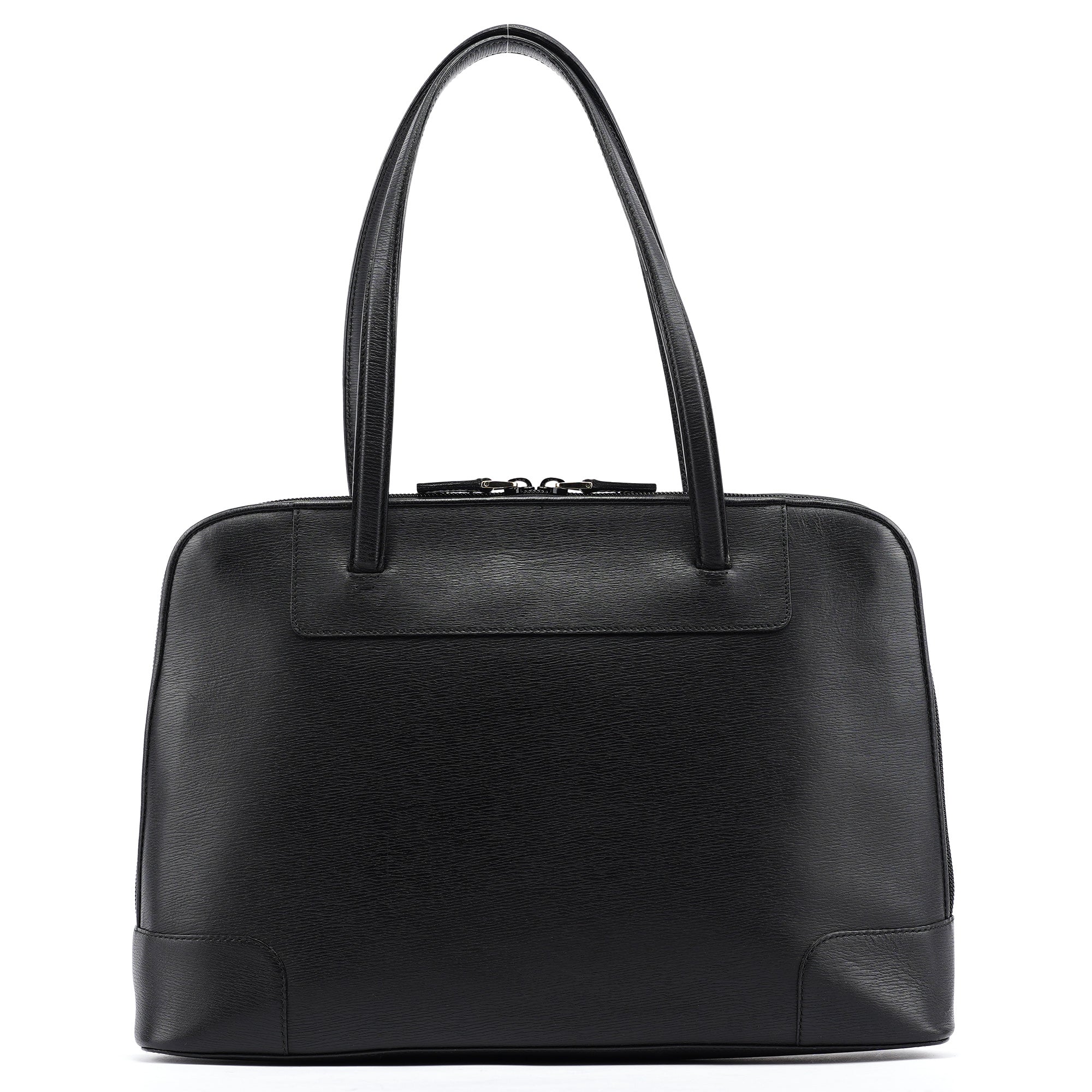 Black Leather Tote Bag