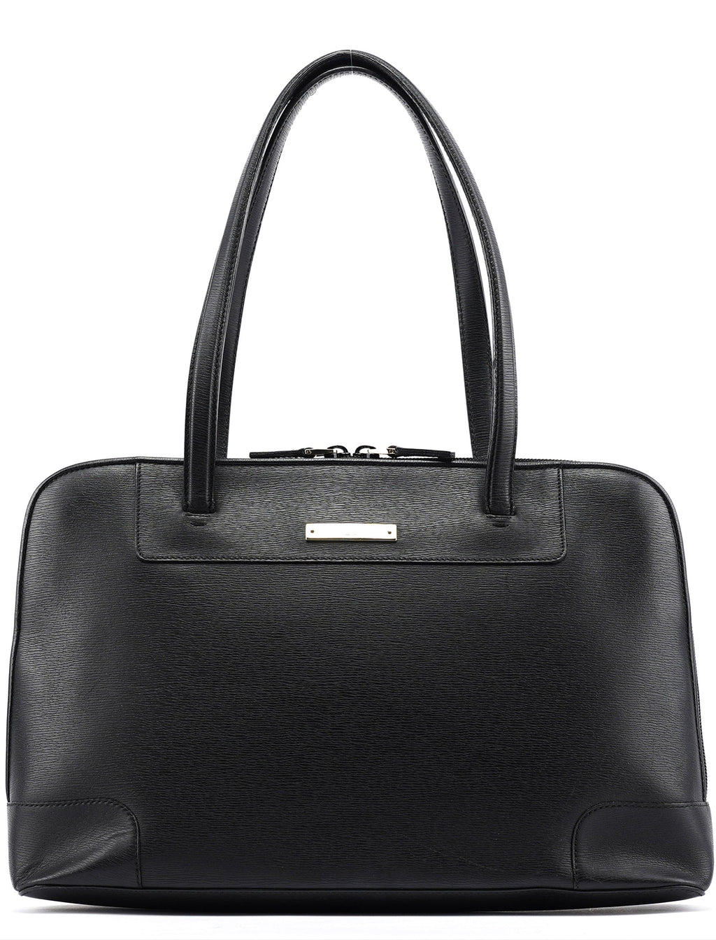 Black Leather Tote Bag