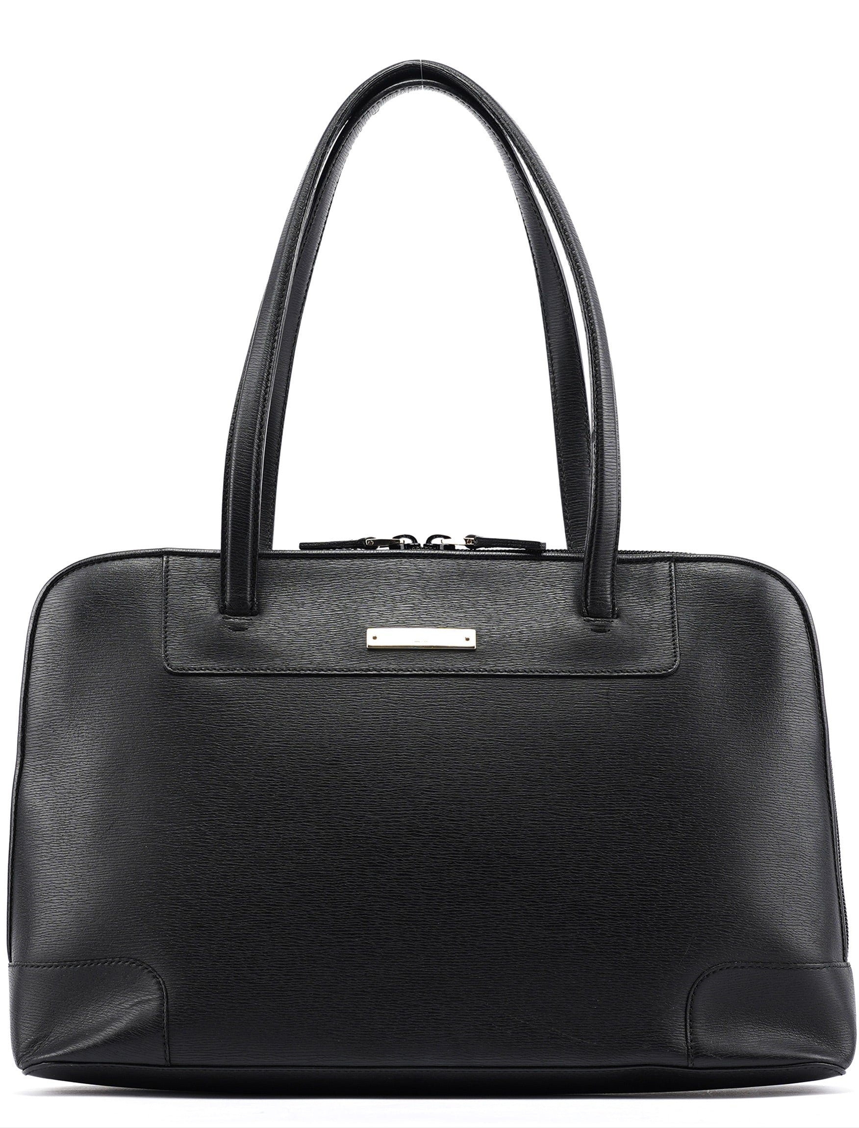 Black Leather Tote Bag