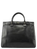 Black Leather Tote Bag