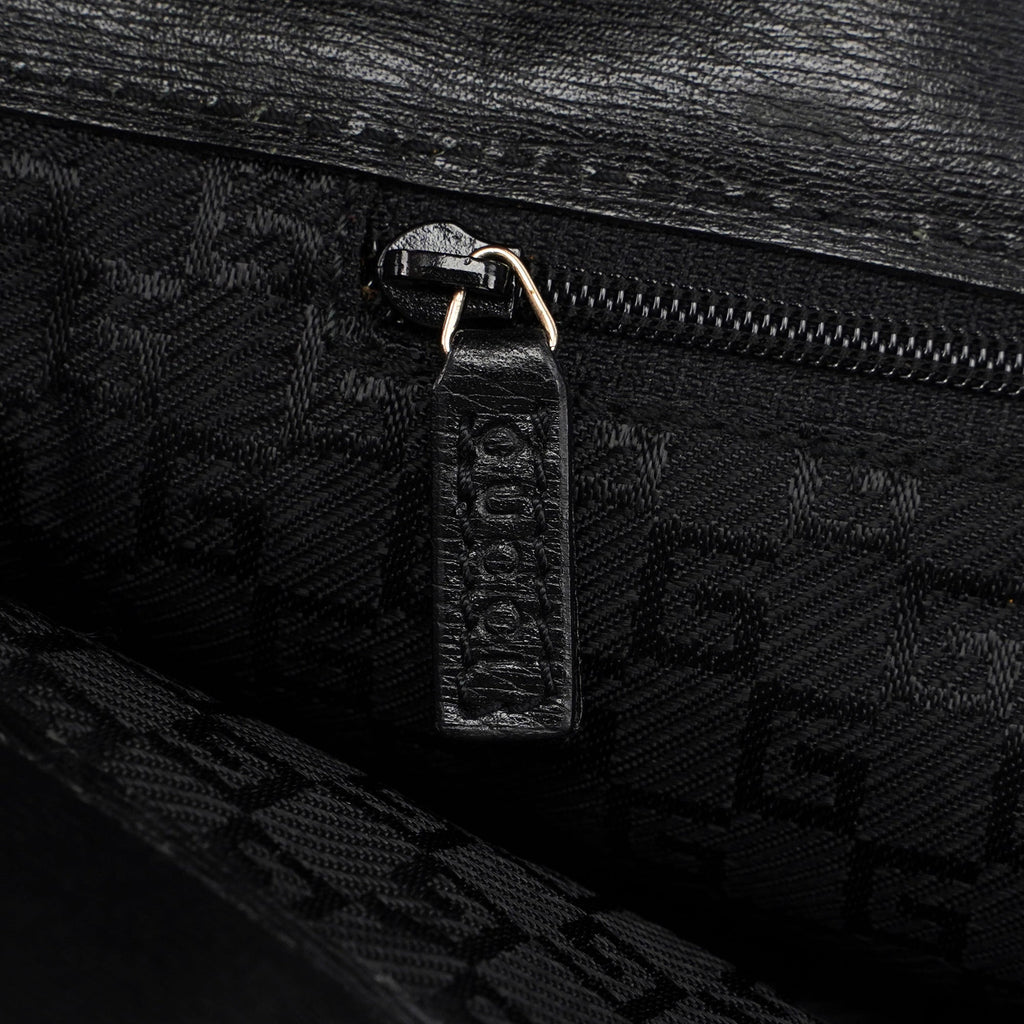 Black Leather Tote Bag