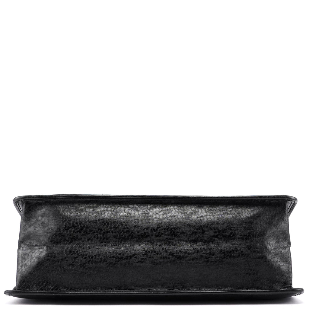 Black Leather Tote Bag