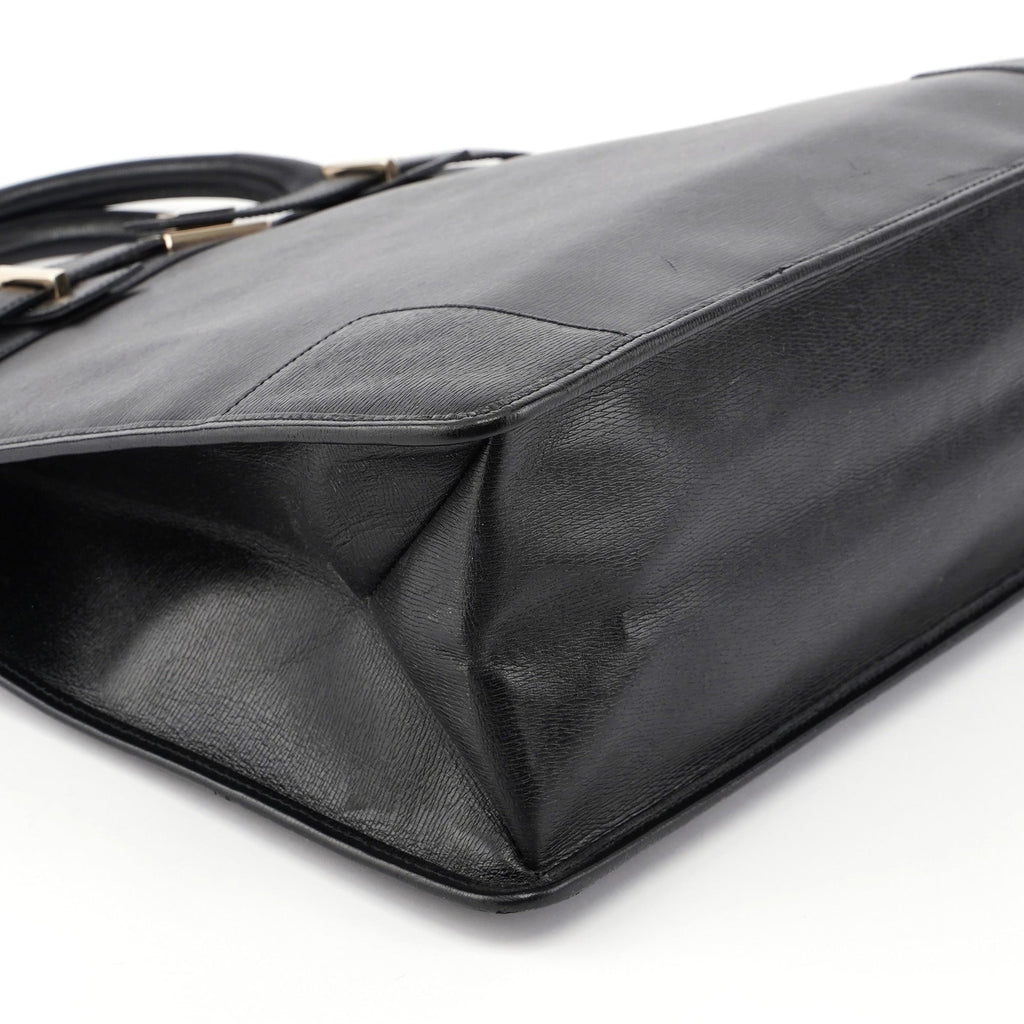 Black Leather Tote Bag