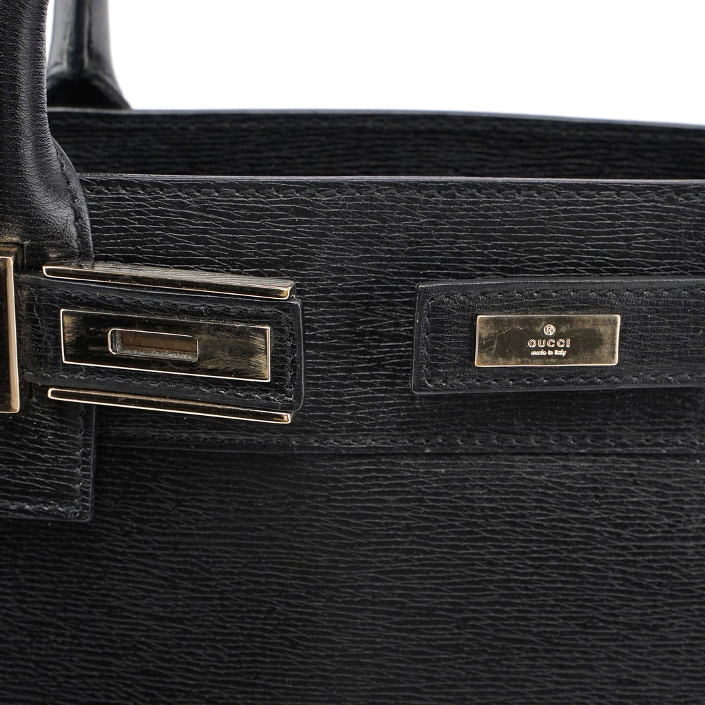 Black Leather Tote Bag