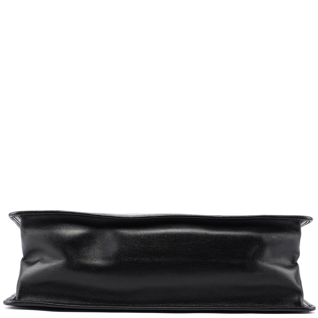 Black Leather Tote Bag