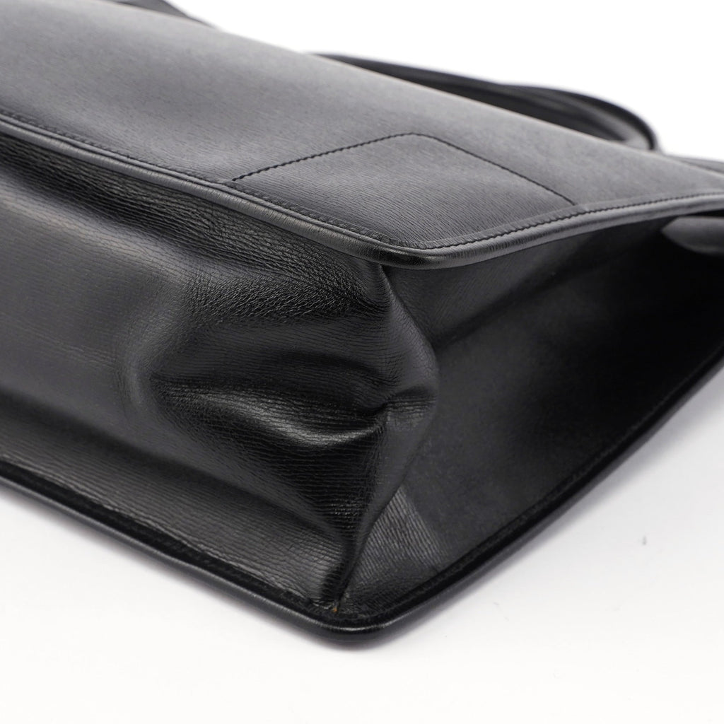 Black Leather Tote Bag
