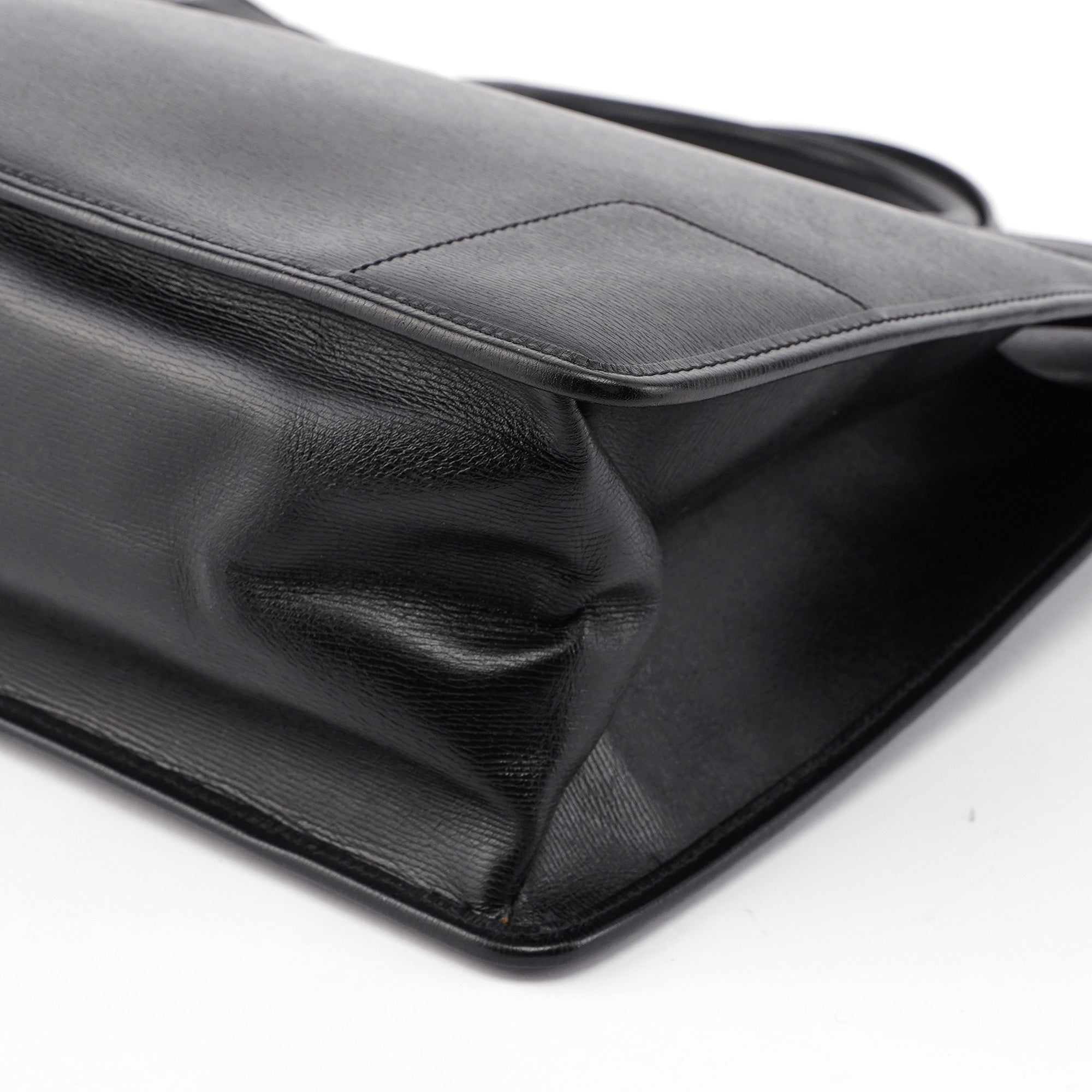 Black Leather Tote Bag