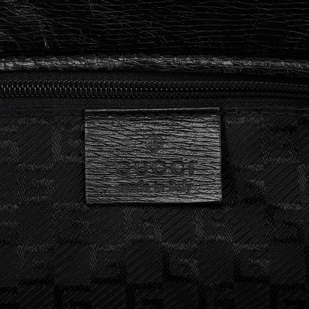 Black Leather Tote Bag