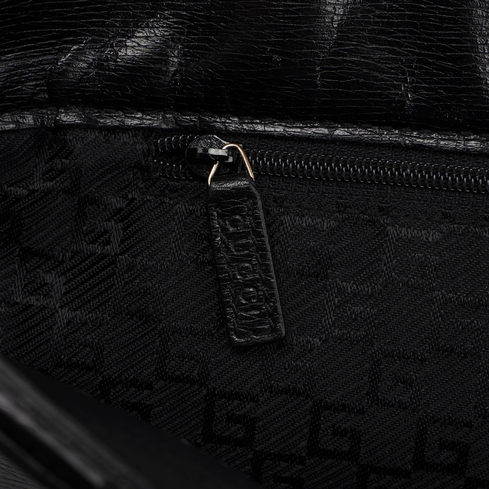 Black Leather Tote Bag