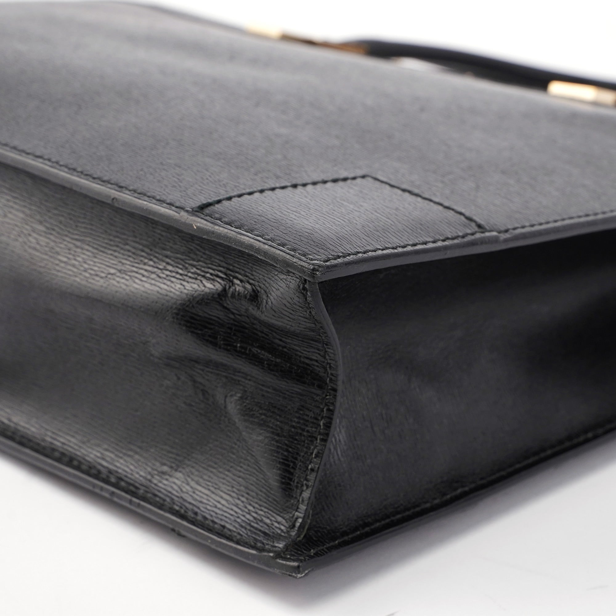 Black Leather Tote Bag