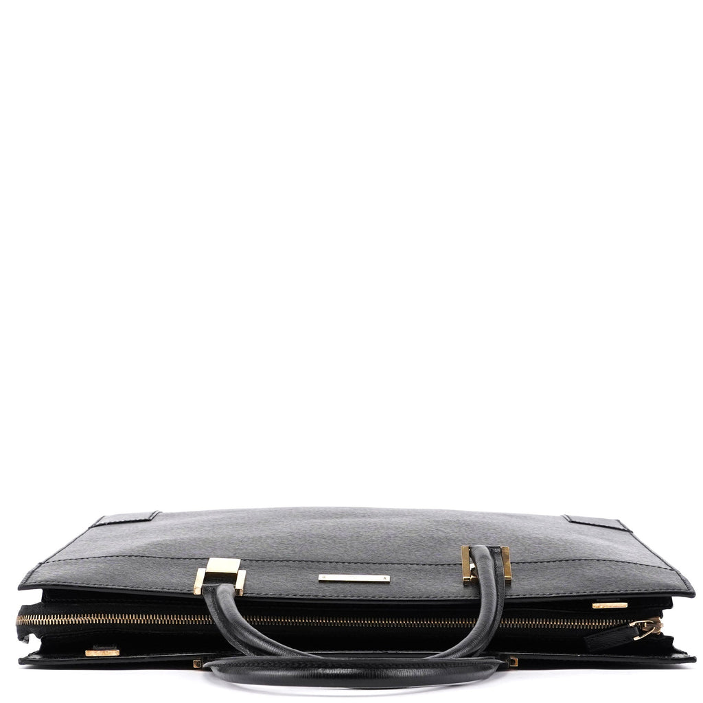 Black Leather Tote Bag