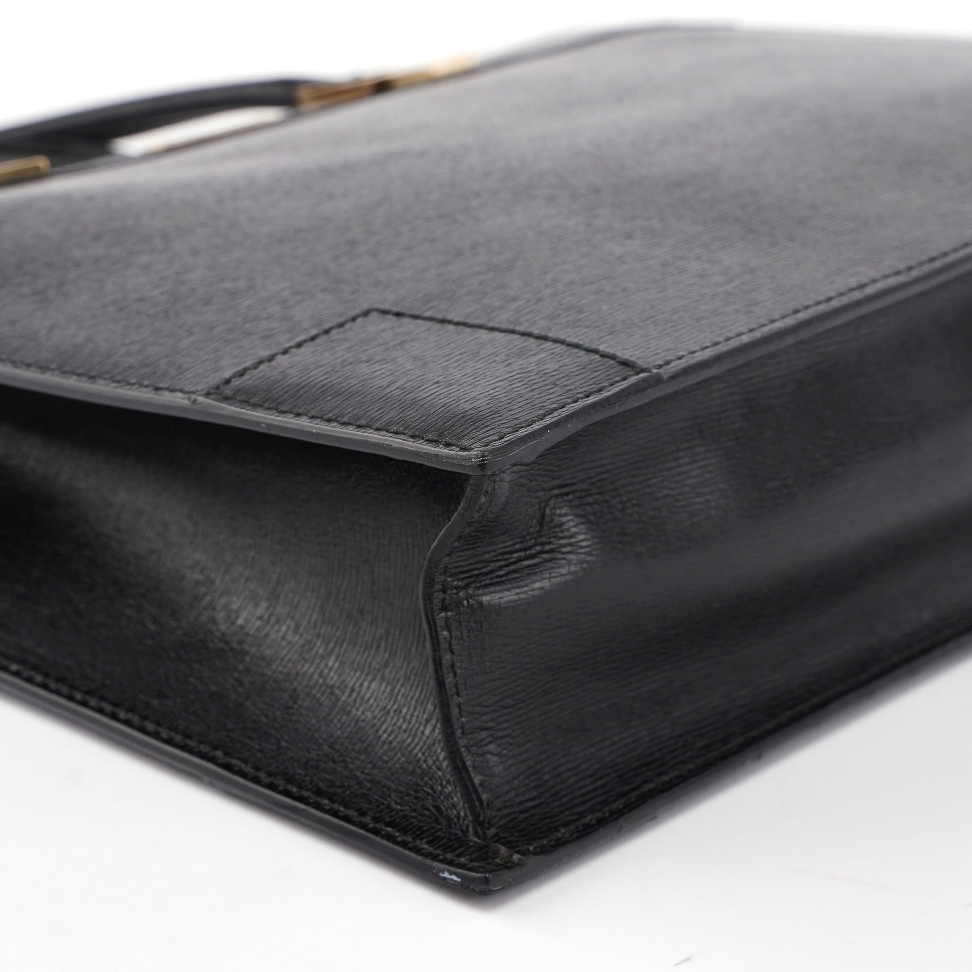 Black Leather Tote Bag